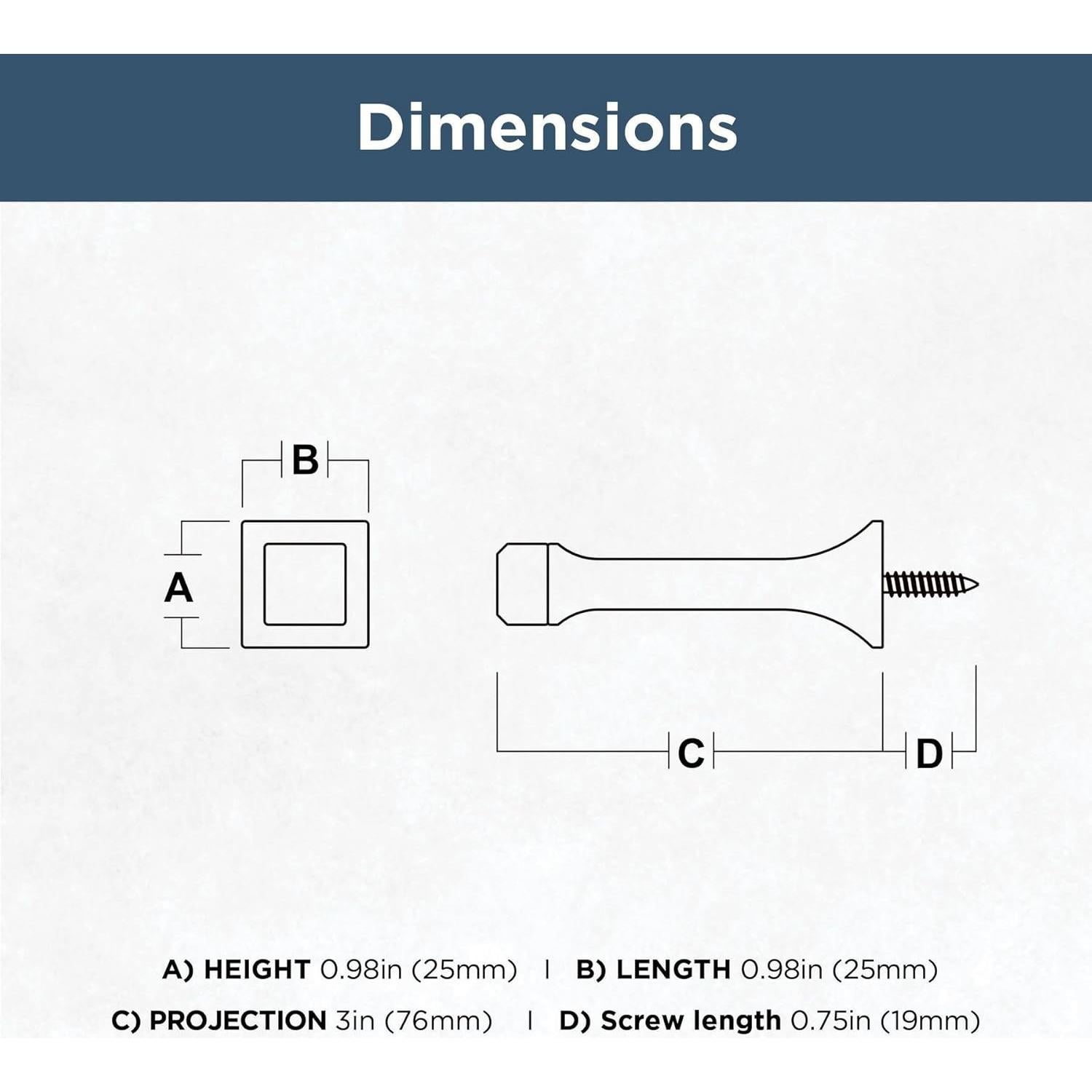 Parada de Puerta Franklin Brass Classic Edge 5-Pack Negro Mate