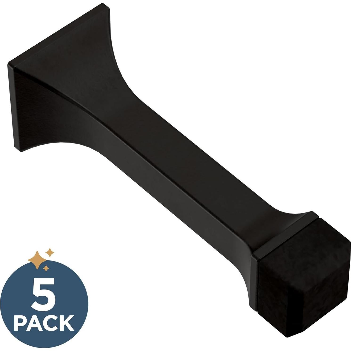 Parada de Puerta Franklin Brass Classic Edge 5-Pack Negro Mate