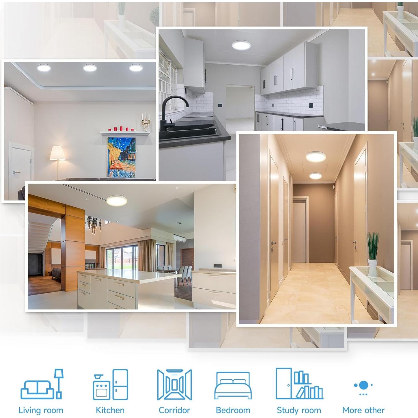 Luz de Techo LED Empotrada ECOELER 24W 1800Lm 9" 5 Temperaturas