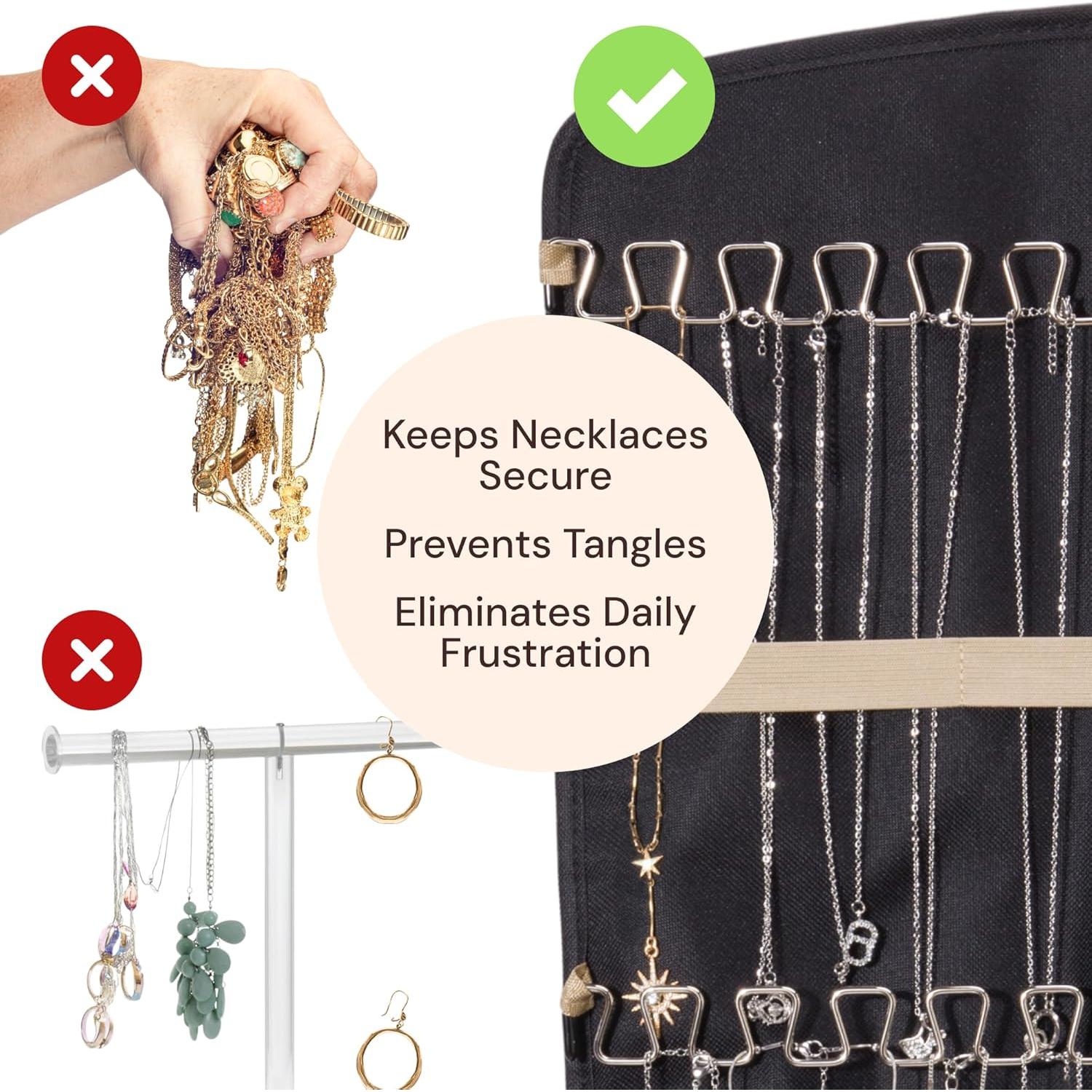 Soporte para Collares Boxy Concepts - Organizador de Joyería 26.7x3.8cm - Paquete de 2