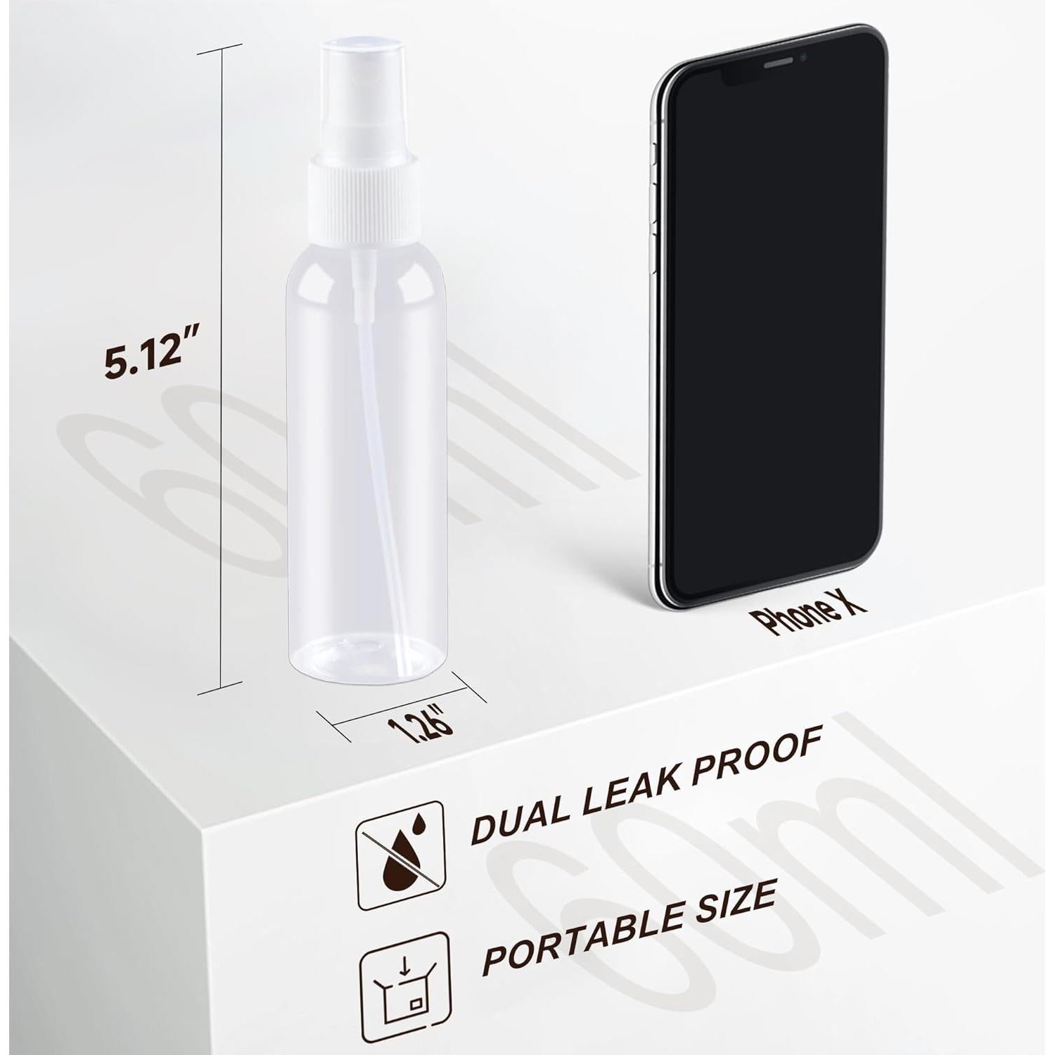 Botellas de Spray Pequeñas 60ml ZEJIA - 3 Piezas Rellenables