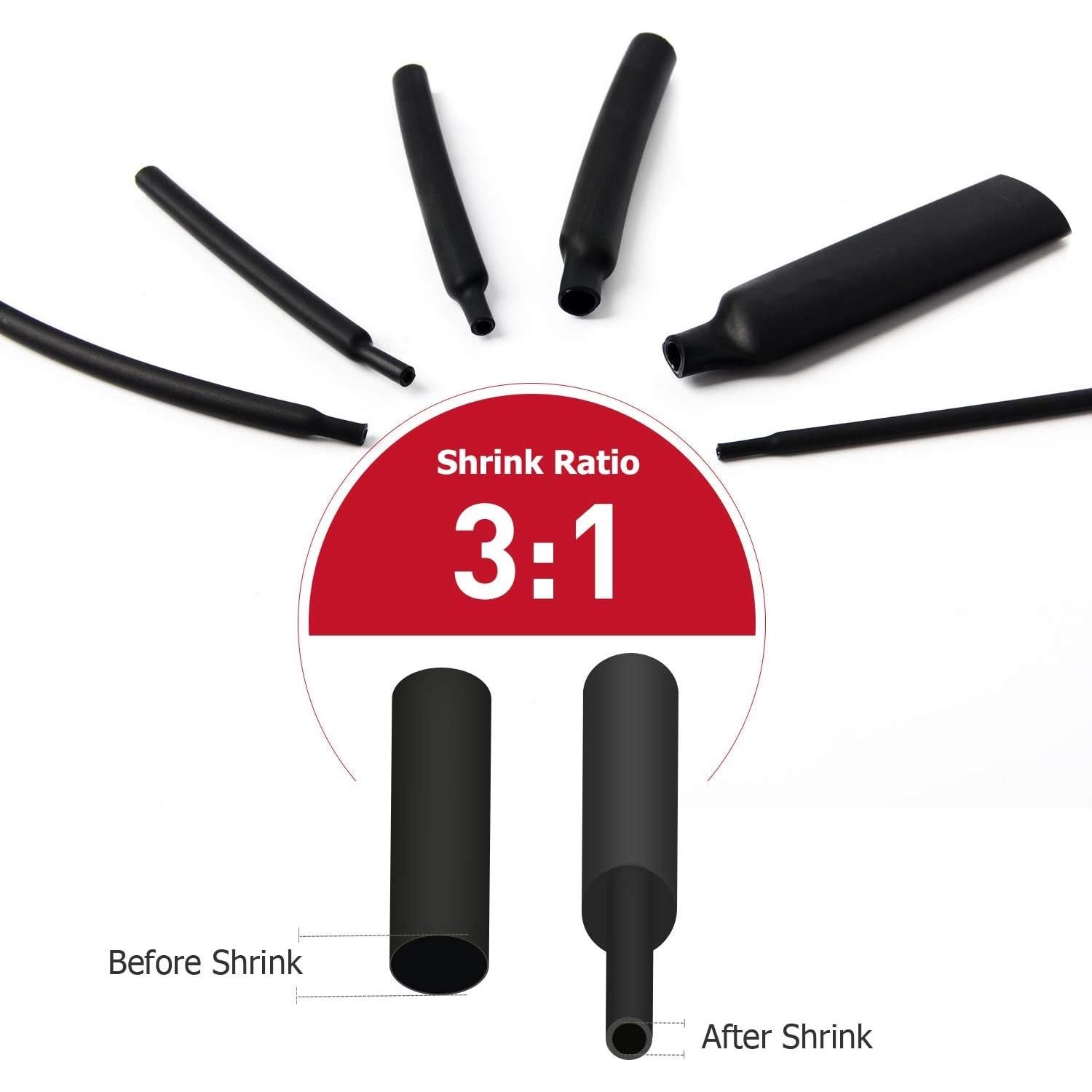 Kit de Tubos Termocontraíbles Nilight 130 Pcs 3:1 Doble Pared