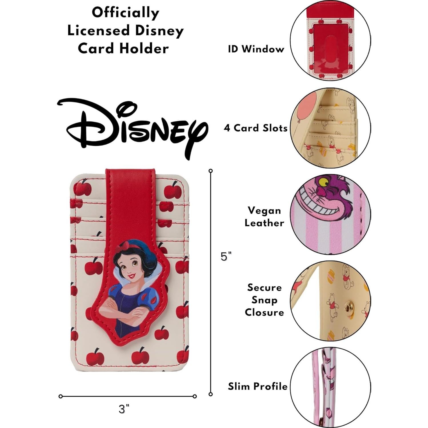 Billetera Portatarjetas Disney Gato de Cheshire Rosa Slim