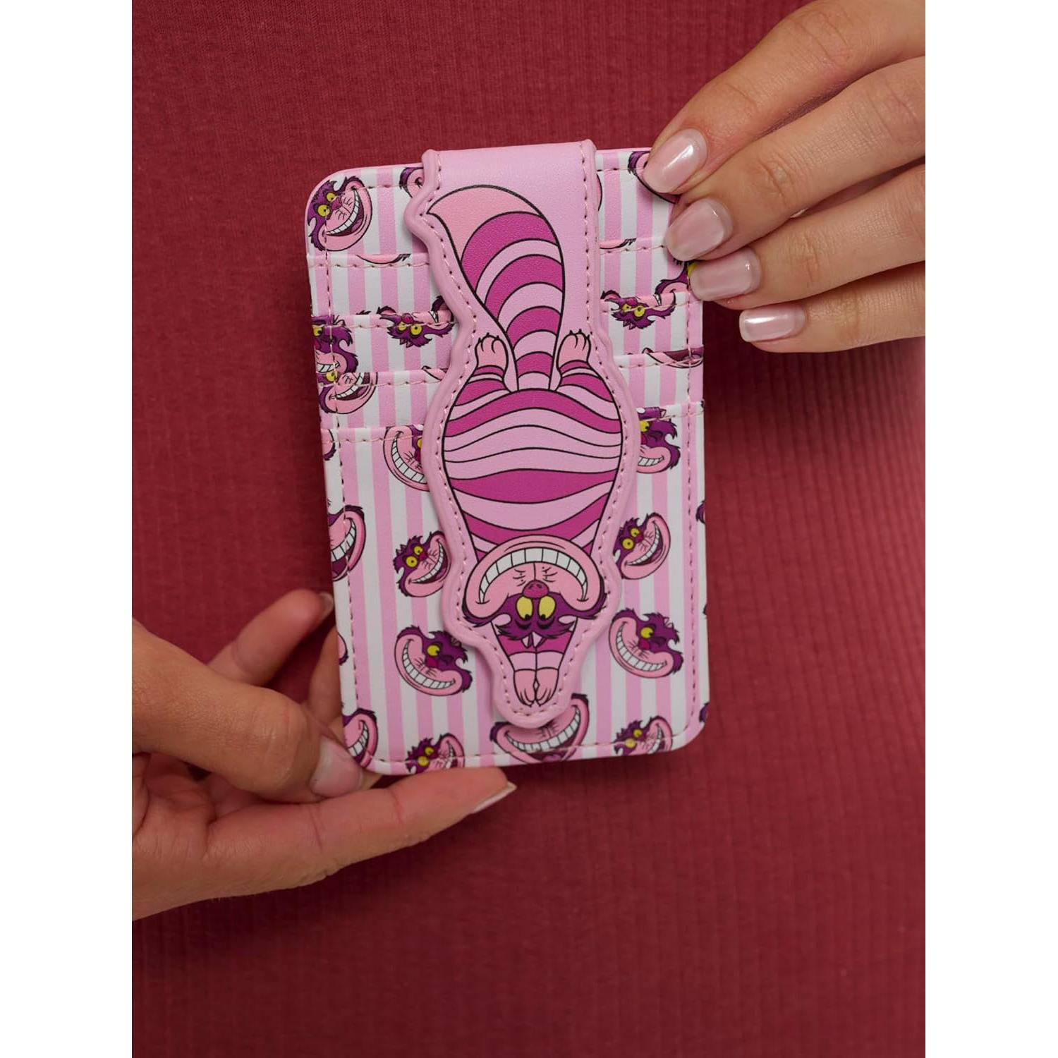 Billetera Portatarjetas Disney Gato de Cheshire Rosa Slim