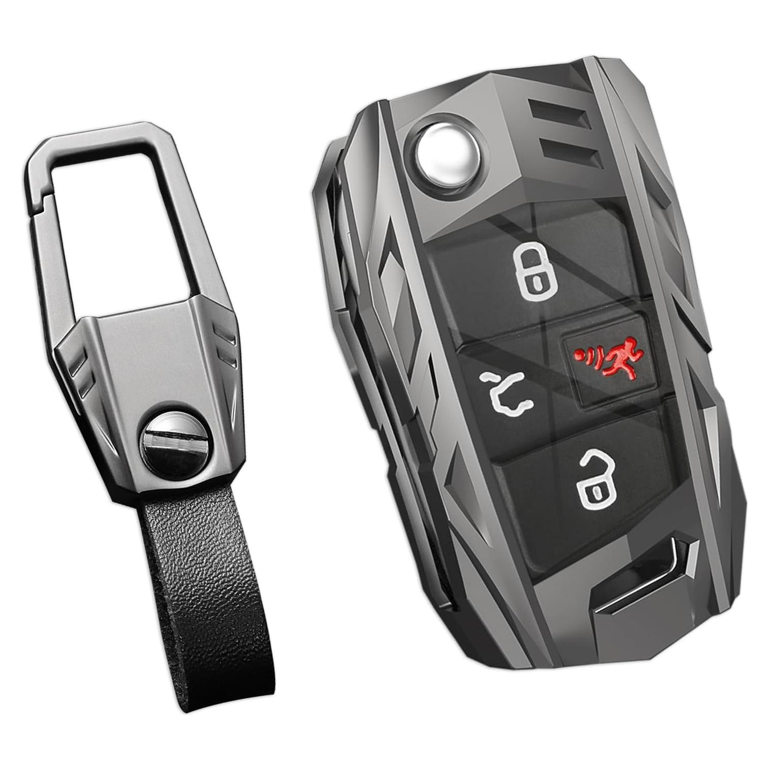 Funda de Llavero Ocezbiis para Volkswagen Estilo B Gris