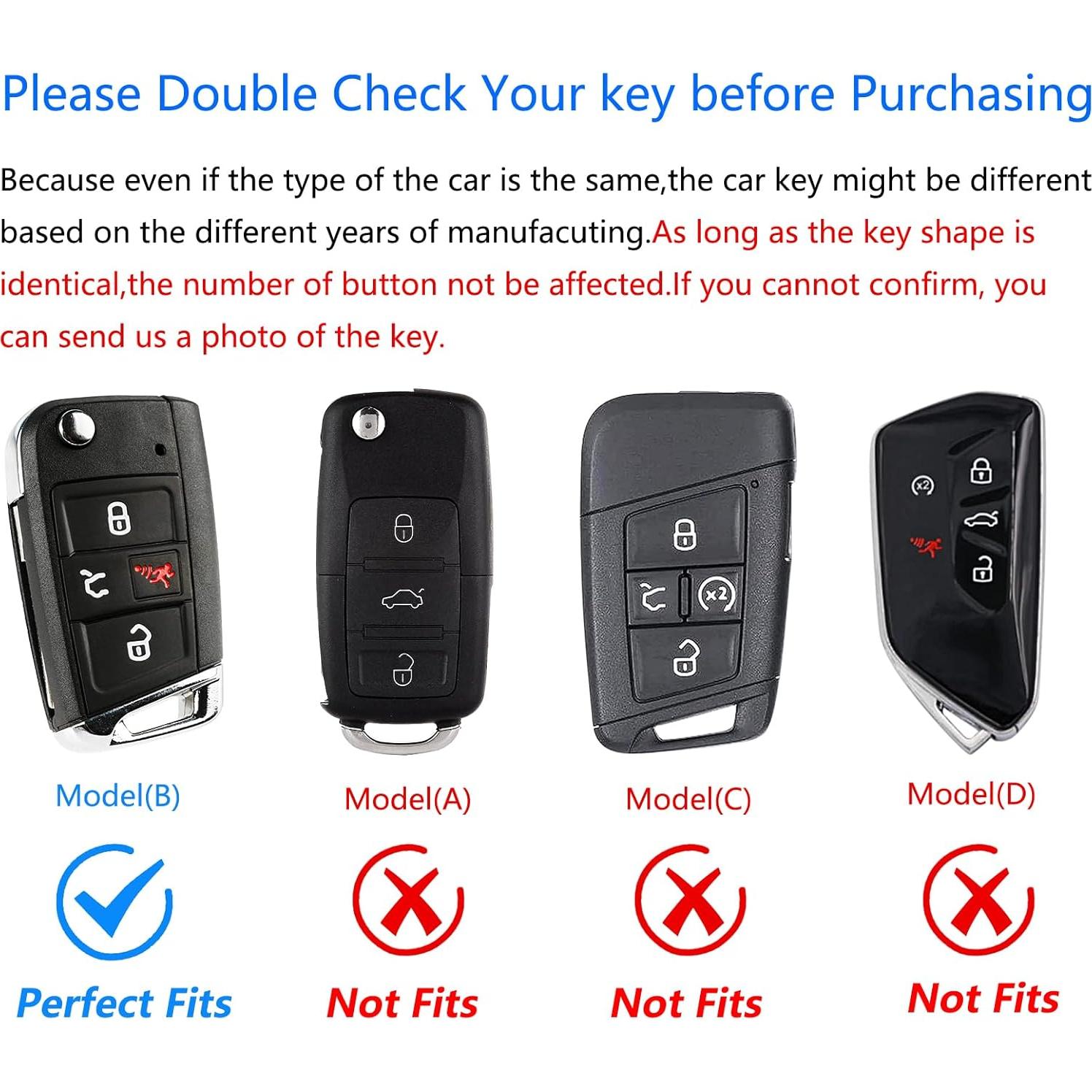 Funda de Llavero Ocezbiis para Volkswagen Estilo B Gris