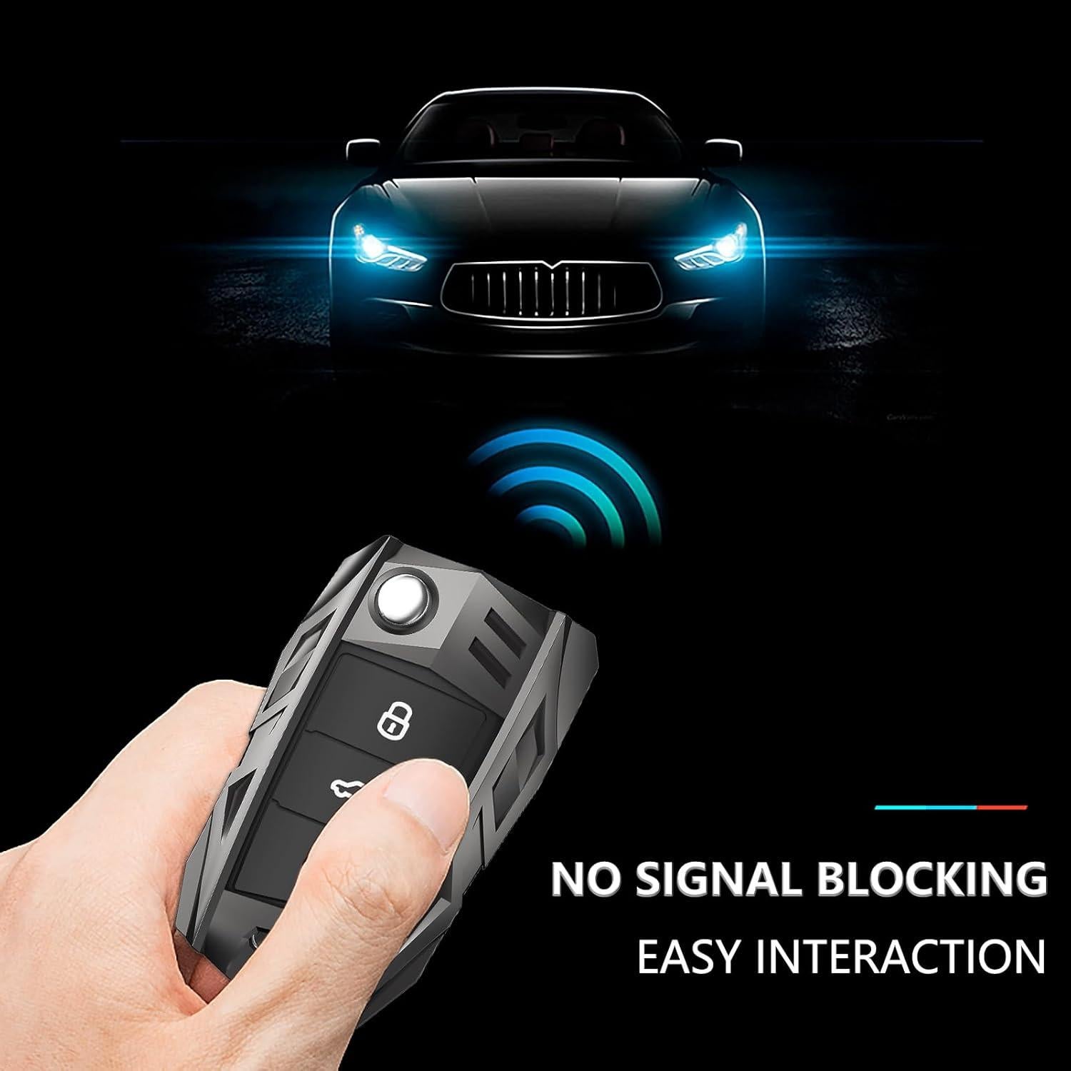 Funda de Llavero Ocezbiis para Volkswagen Estilo B Gris