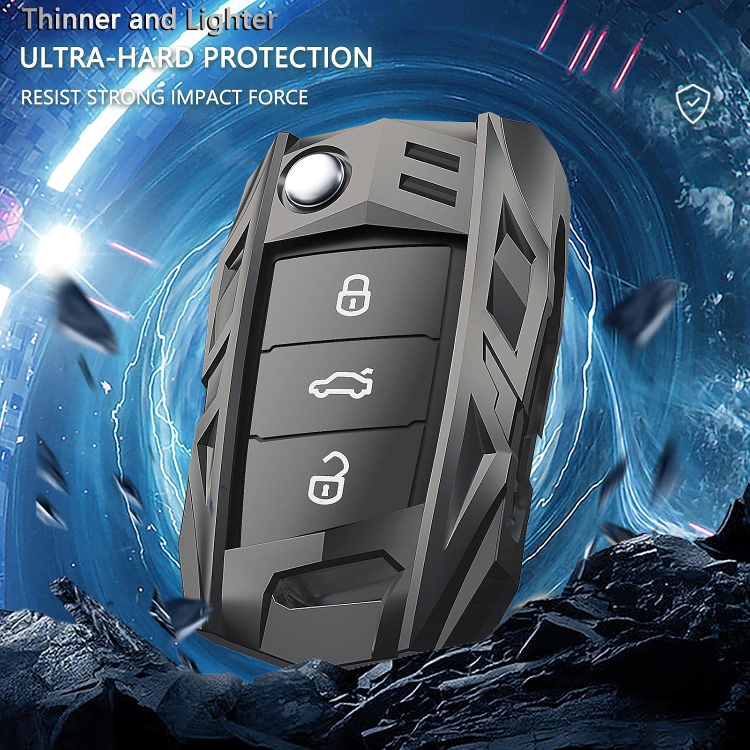 Funda de Llavero Ocezbiis para Volkswagen Estilo B Gris