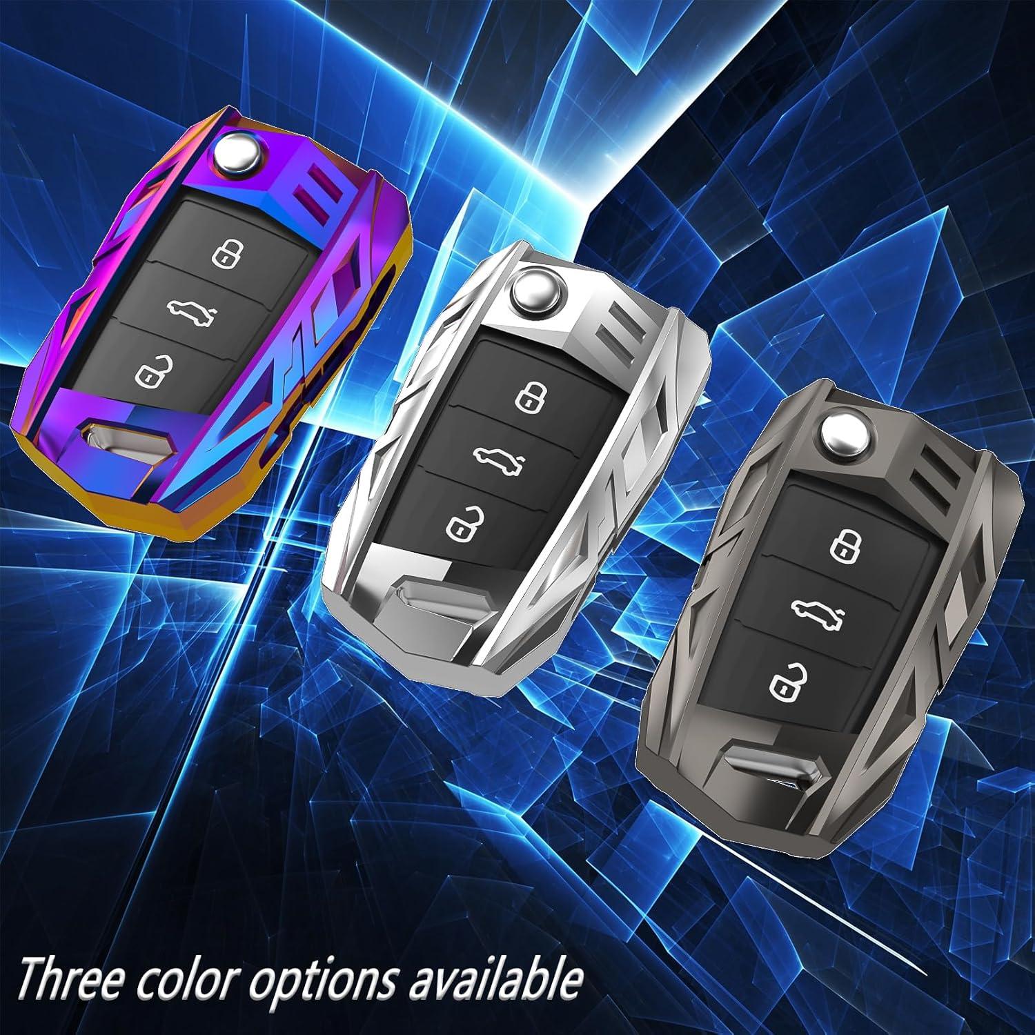 Funda de Llavero Ocezbiis para Volkswagen Estilo B Gris