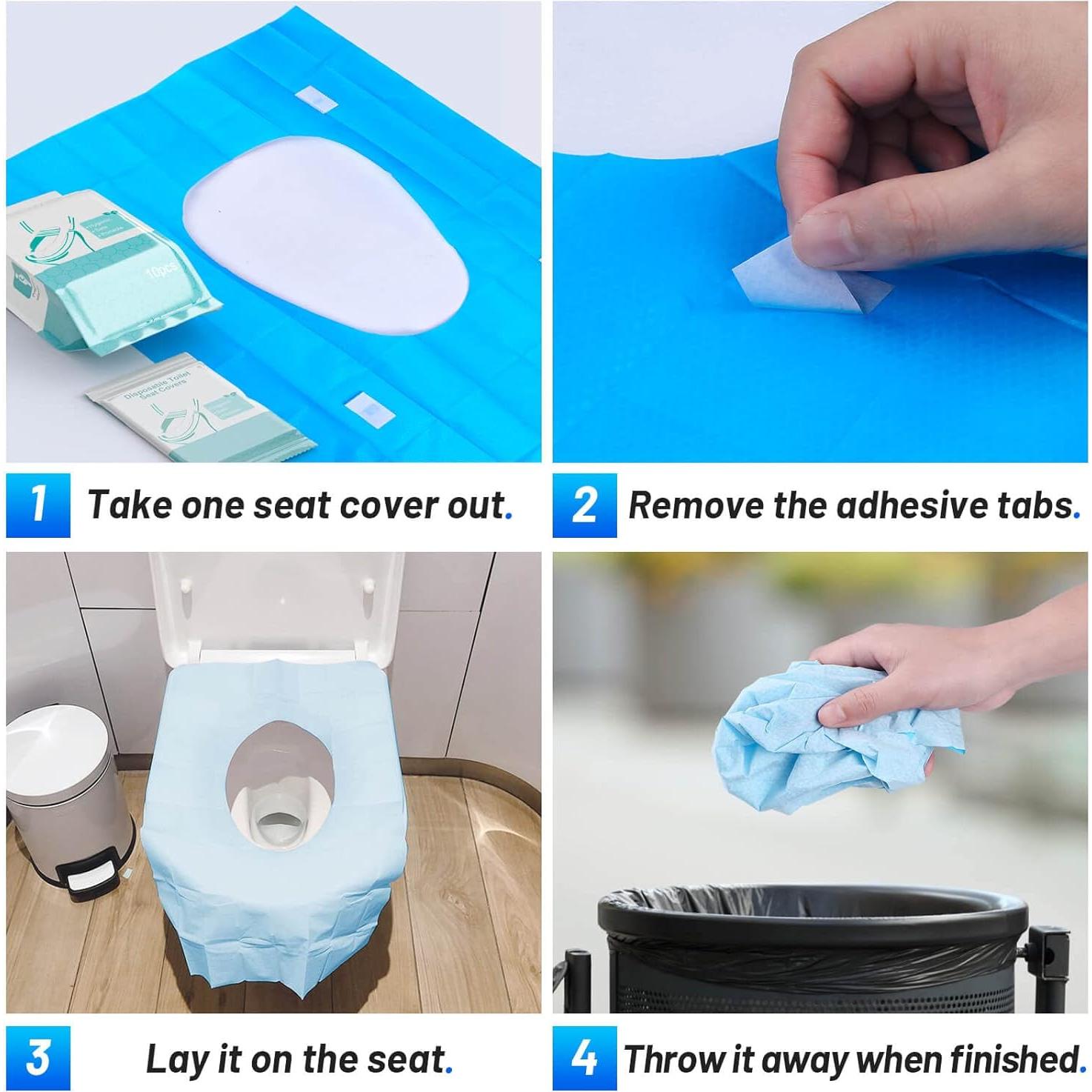 30 Cubiertas de Asiento de Inodoro Desechables XL Mckanti