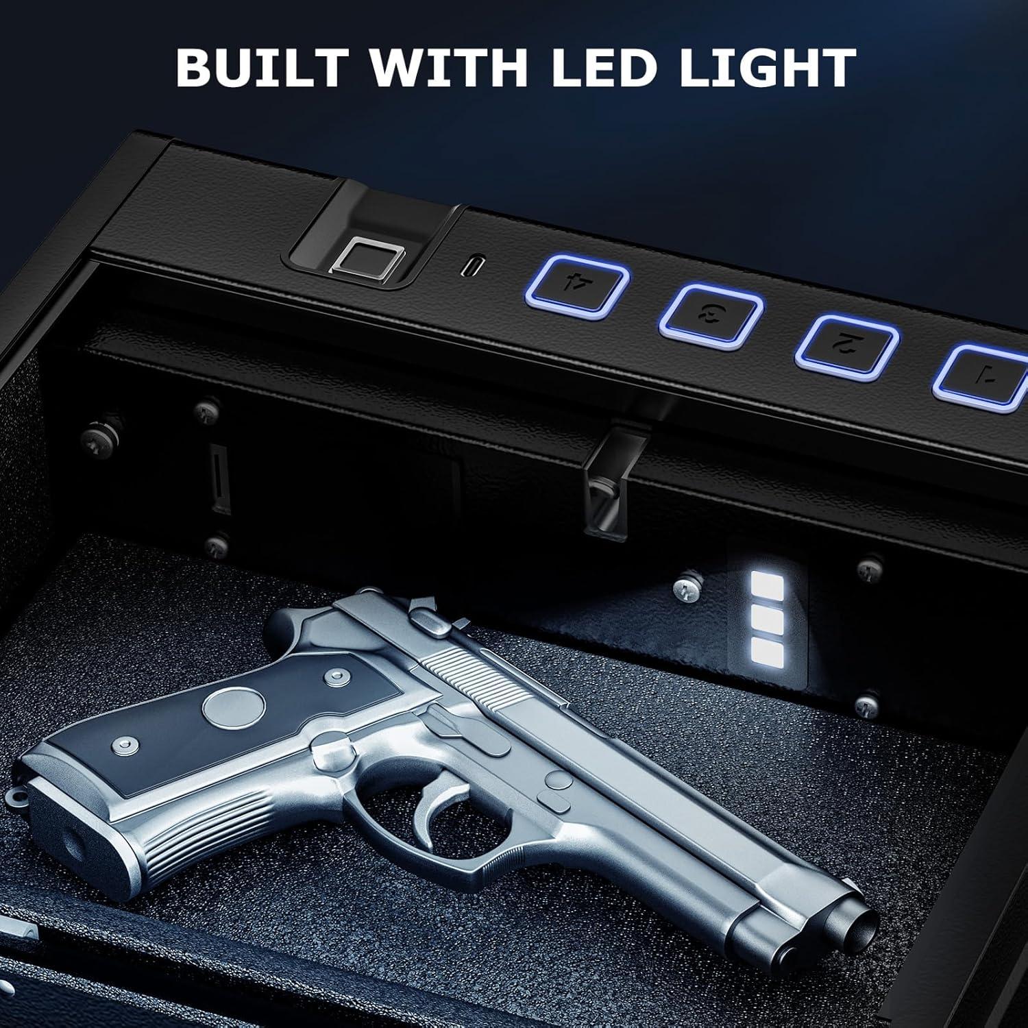 Caja Fuerte Biométrica Bonsaii para Pistolas - Acceso Rápido