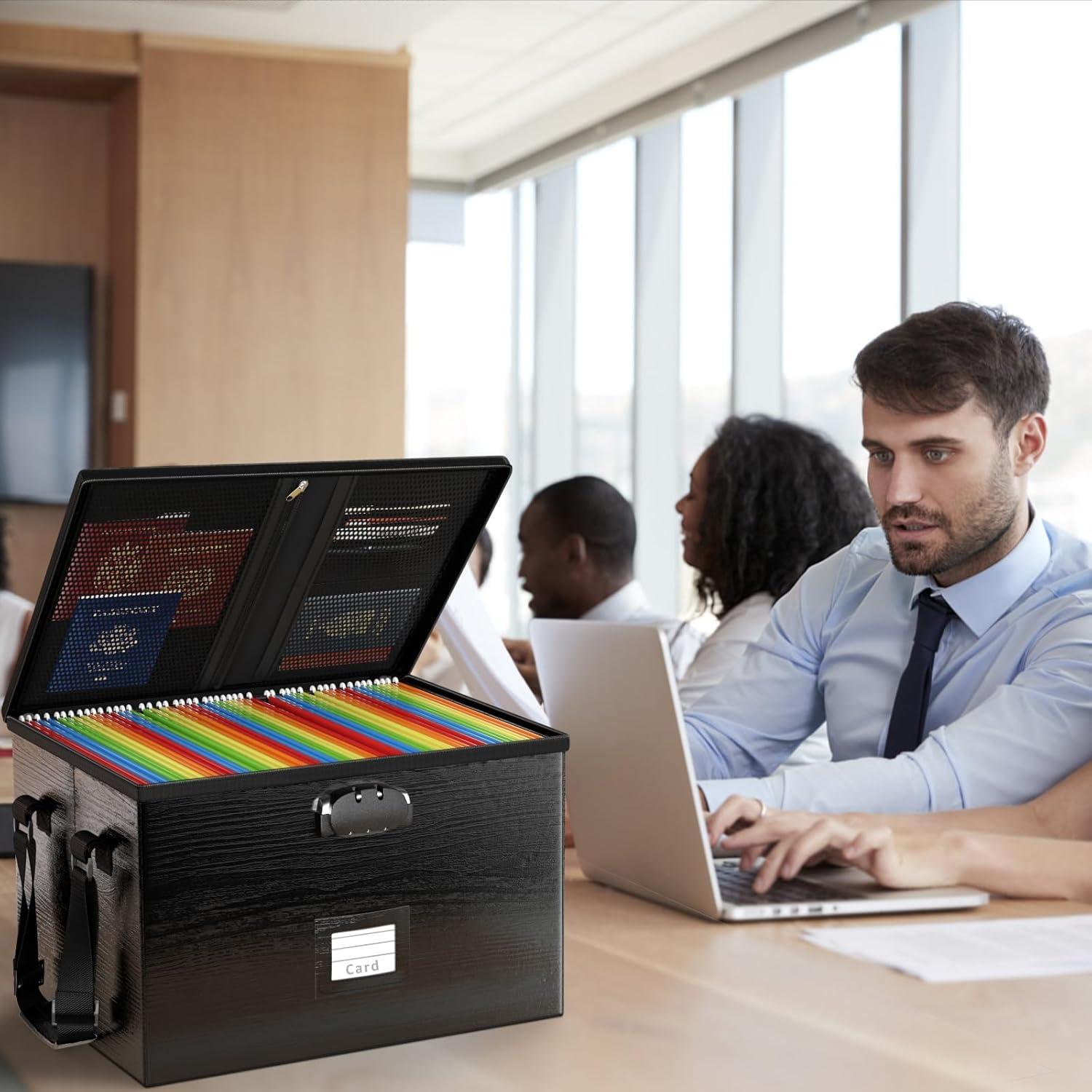 Caja de Archivos a Prueba de Fuego ROSONG 10L Negra