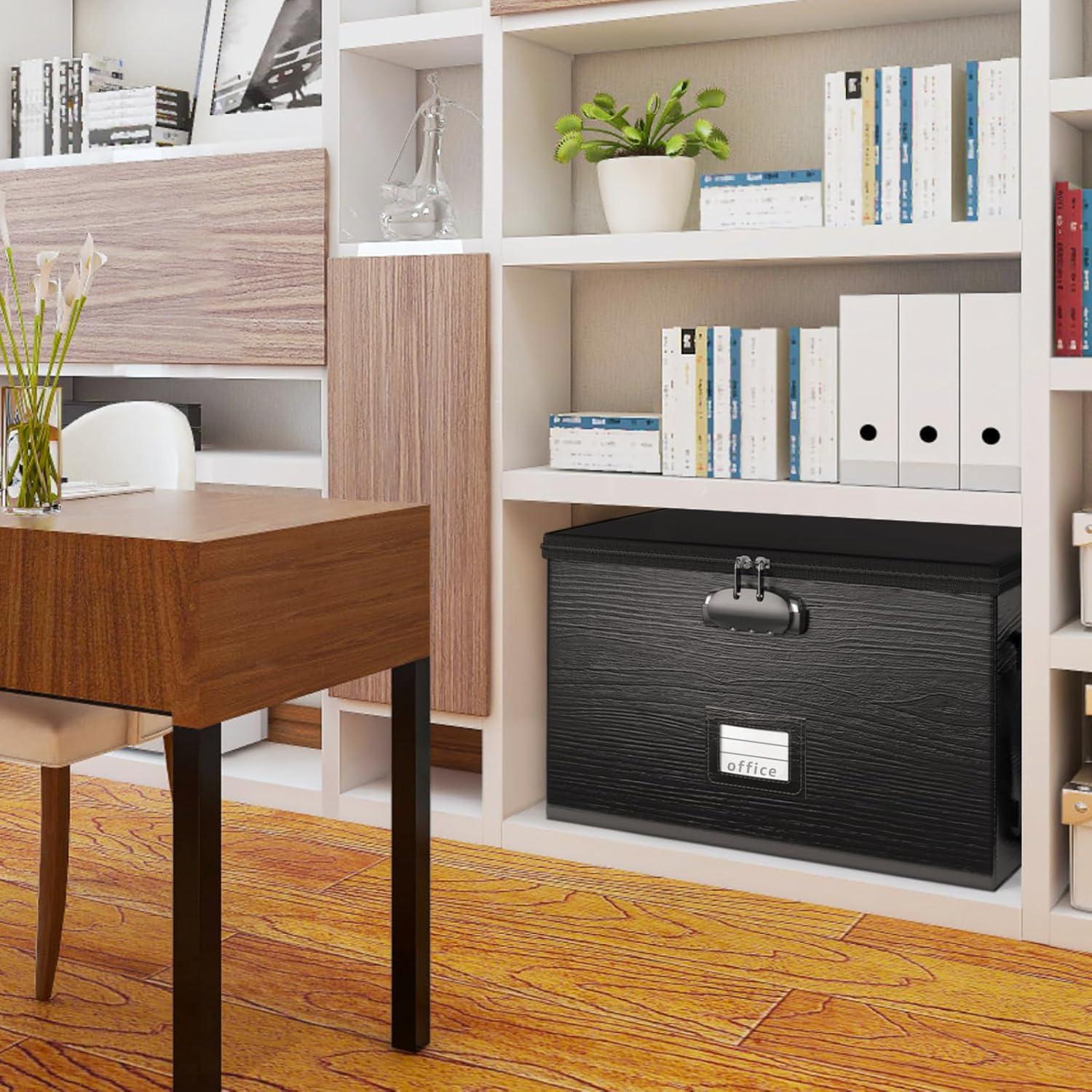 Caja de Archivos a Prueba de Fuego ROSONG 10L Negra