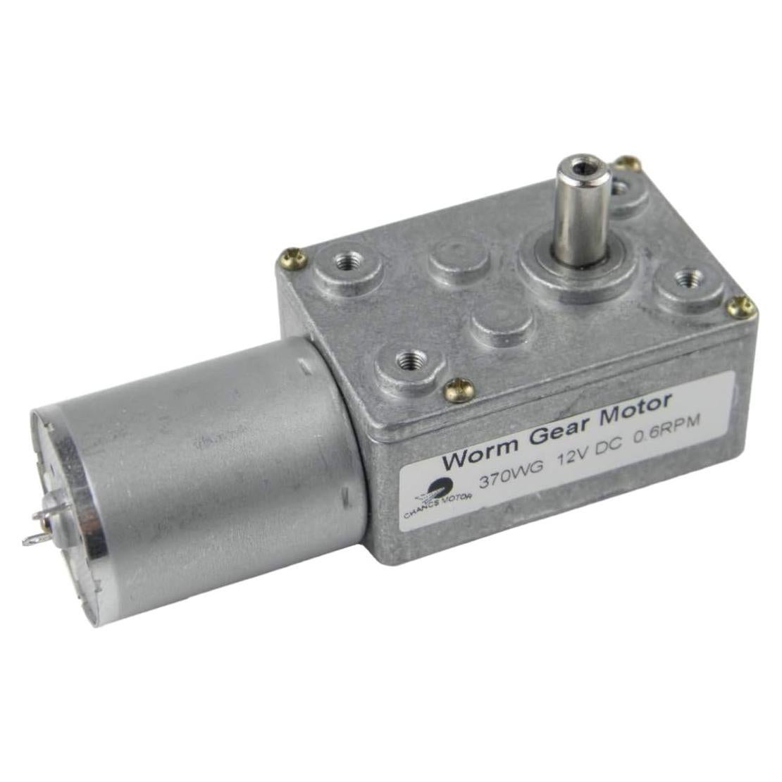Motor de Engranaje de Gusano CHANCS 370WG 12V CC 0.6RPM