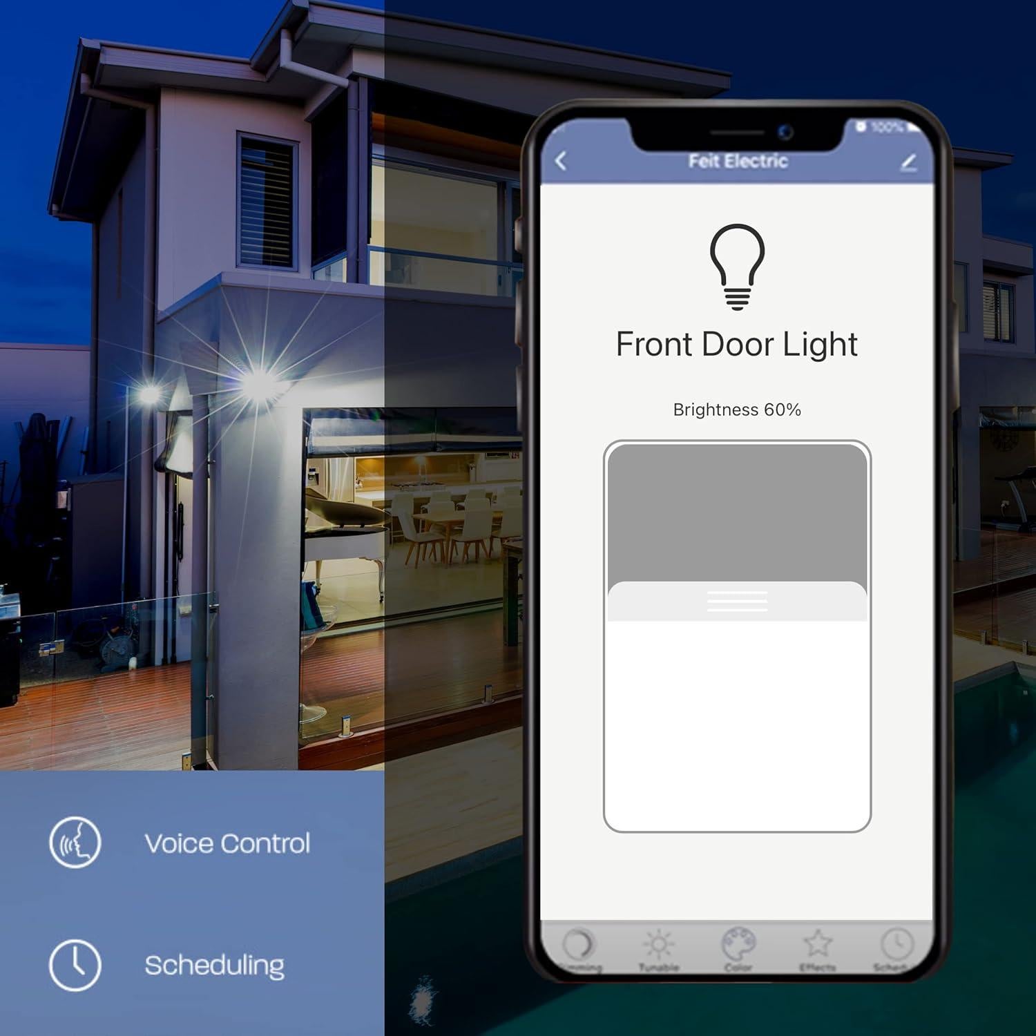 Luz de Inundación Inteligente Feit Electric 28W LED con Sensor