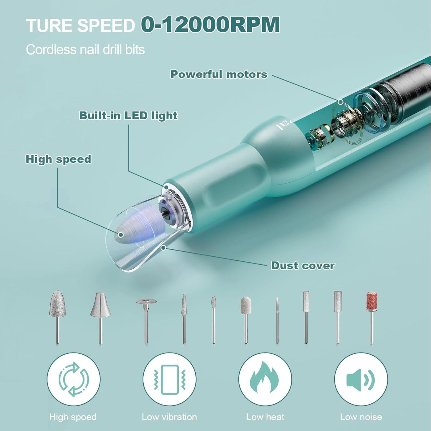 Removedor de Callos Eléctrico Groyal M306 Inalámbrico Verde