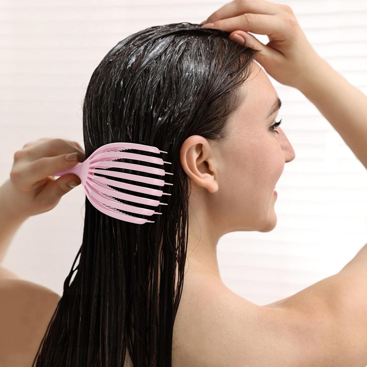 Cepillo Desenredante SHINLEA para Cabello Rizado - Rosa