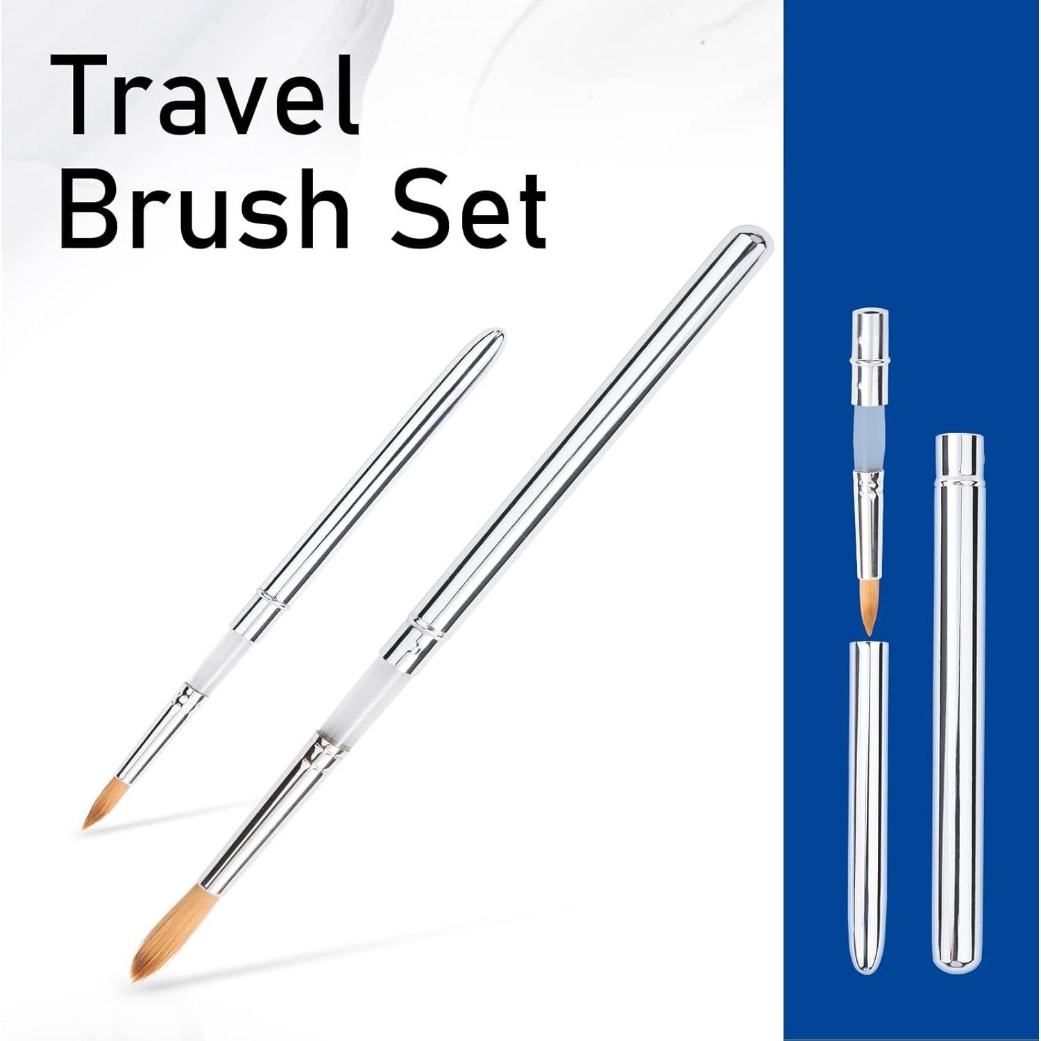 Conjunto de Pinceles de Viaje Falling in Art - 2 Pcs Kolinsky