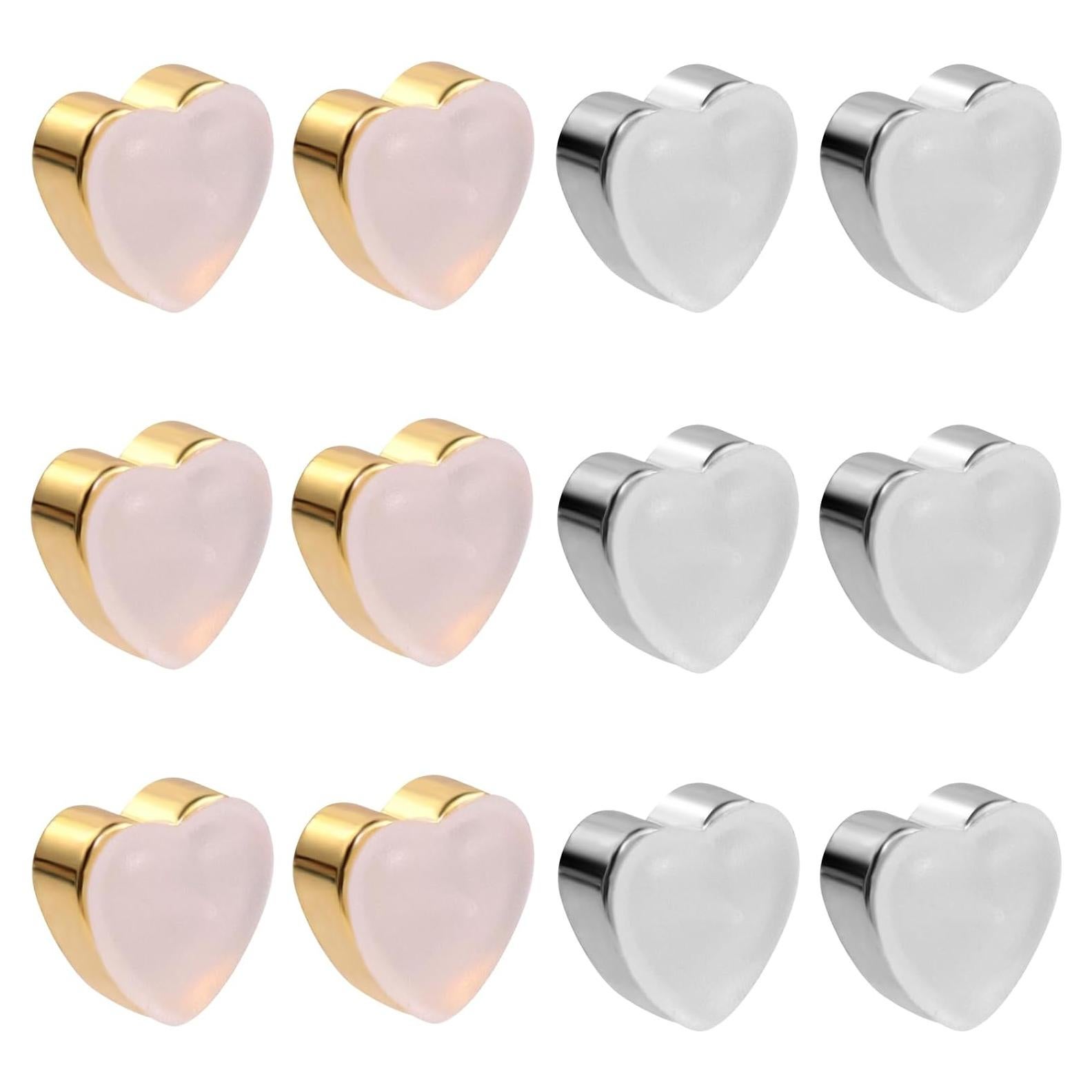 Respaldos de Aretes de Silicona VeekyVicky - Pack de 12 Oro 14K