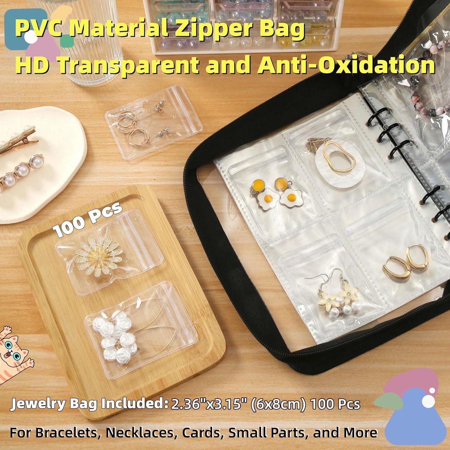 Organizador de Joyería AVELIO Negro con 104 Compartimentos