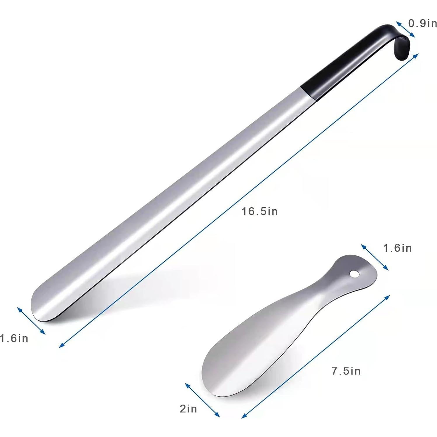 Calzadores BOOMIBOO 2 Pcs Acero Inoxidable 42 cm y 19 cm