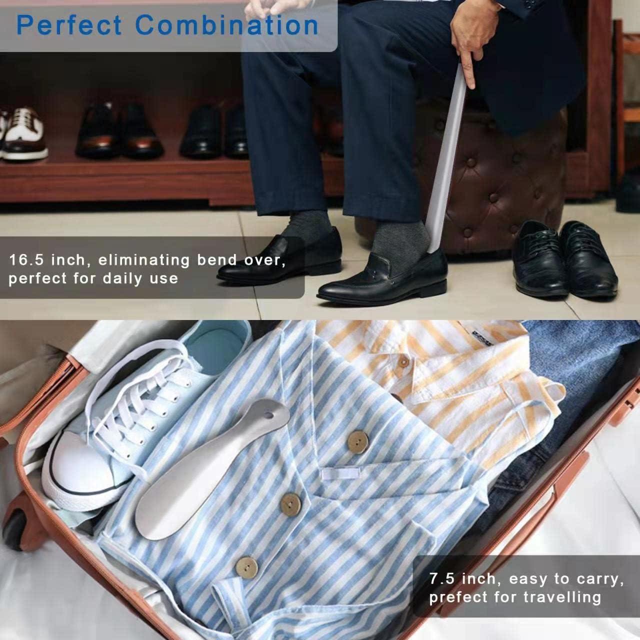 Calzadores BOOMIBOO 2 Pcs Acero Inoxidable 42 cm y 19 cm