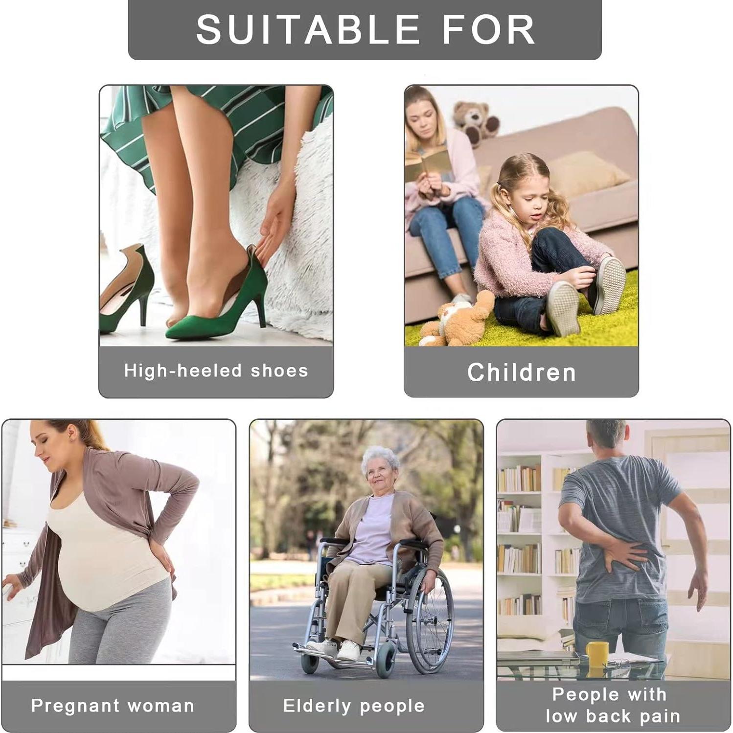 Calzadores BOOMIBOO 2 Pcs Acero Inoxidable 42 cm y 19 cm