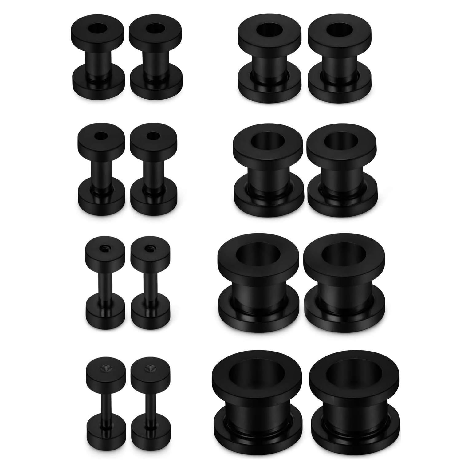 Kit de Tapones para Orejas Lcolyoli Acero Quirúrgico 8 Pares