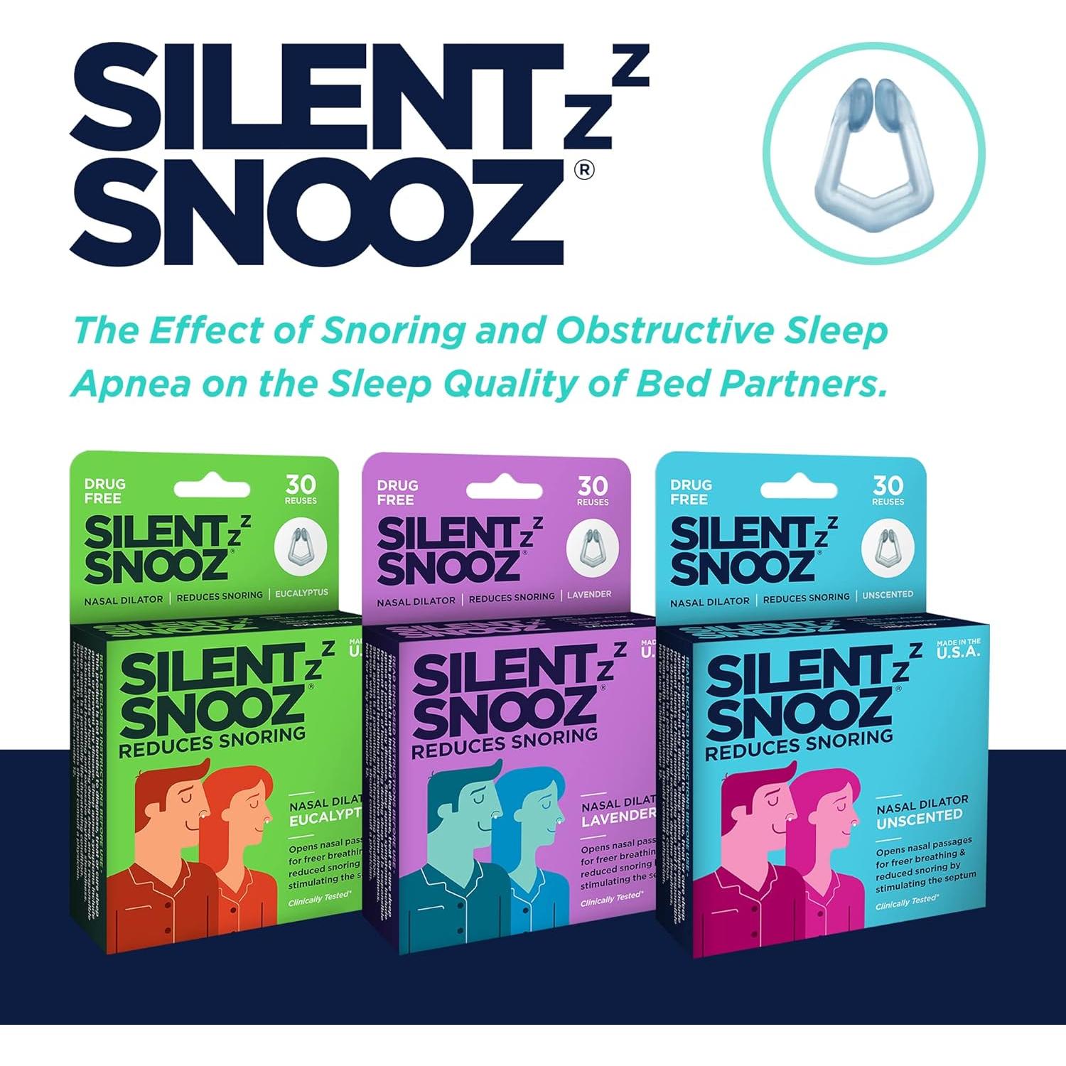 Clip Nasal Anti-Ronquidos Silent Snooz Eucalipto - Reutilizable