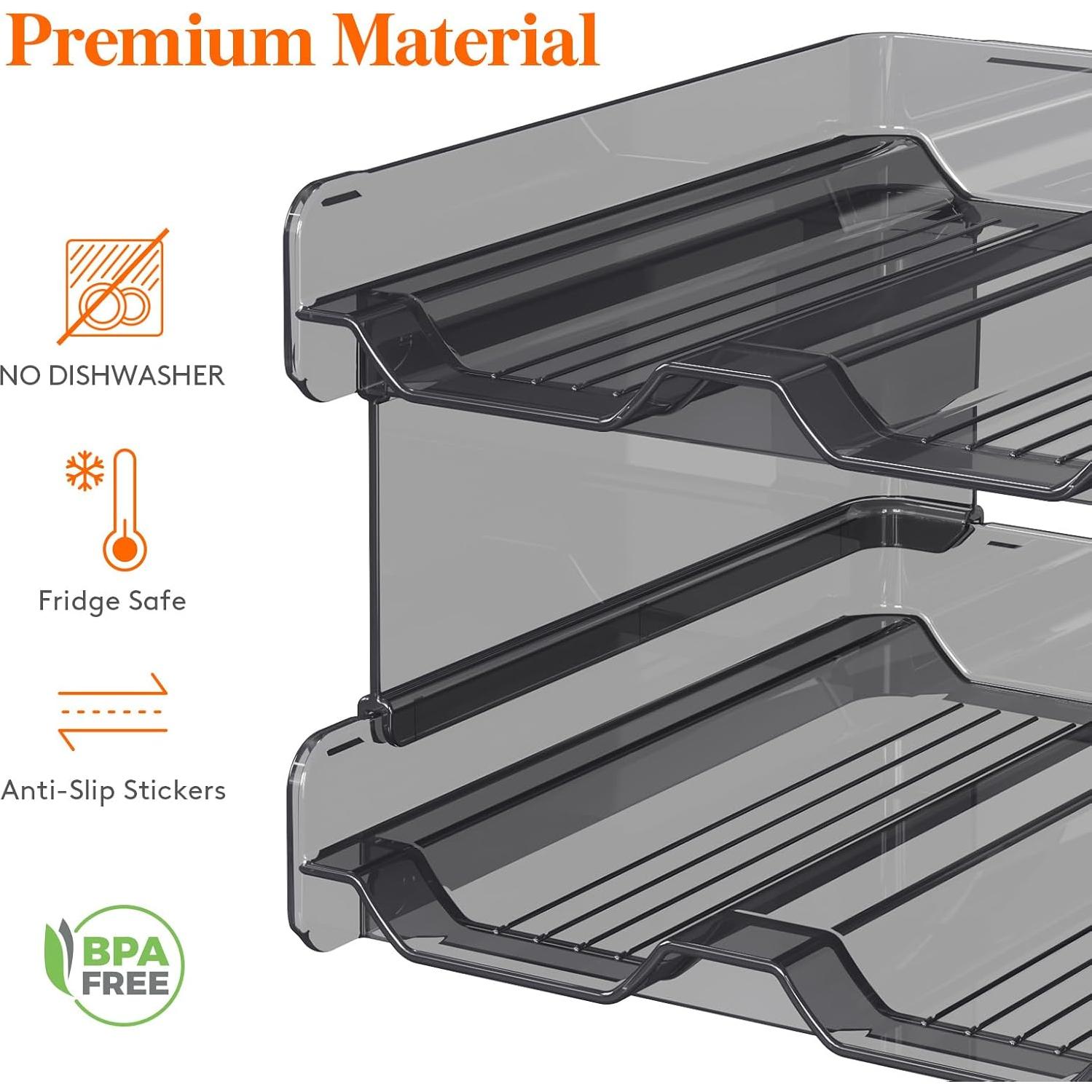 Soporte Apilable para 8 Botellas de Vino Lifewit Negro