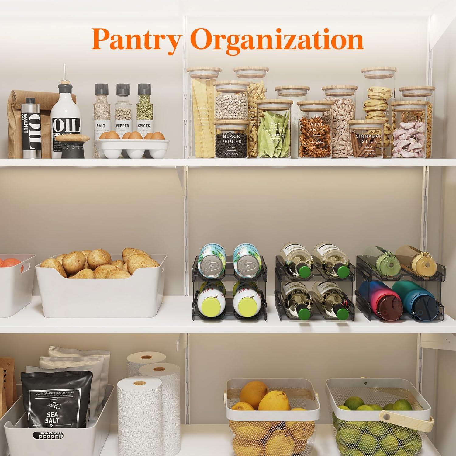 Soporte Apilable para 8 Botellas de Vino Lifewit Negro