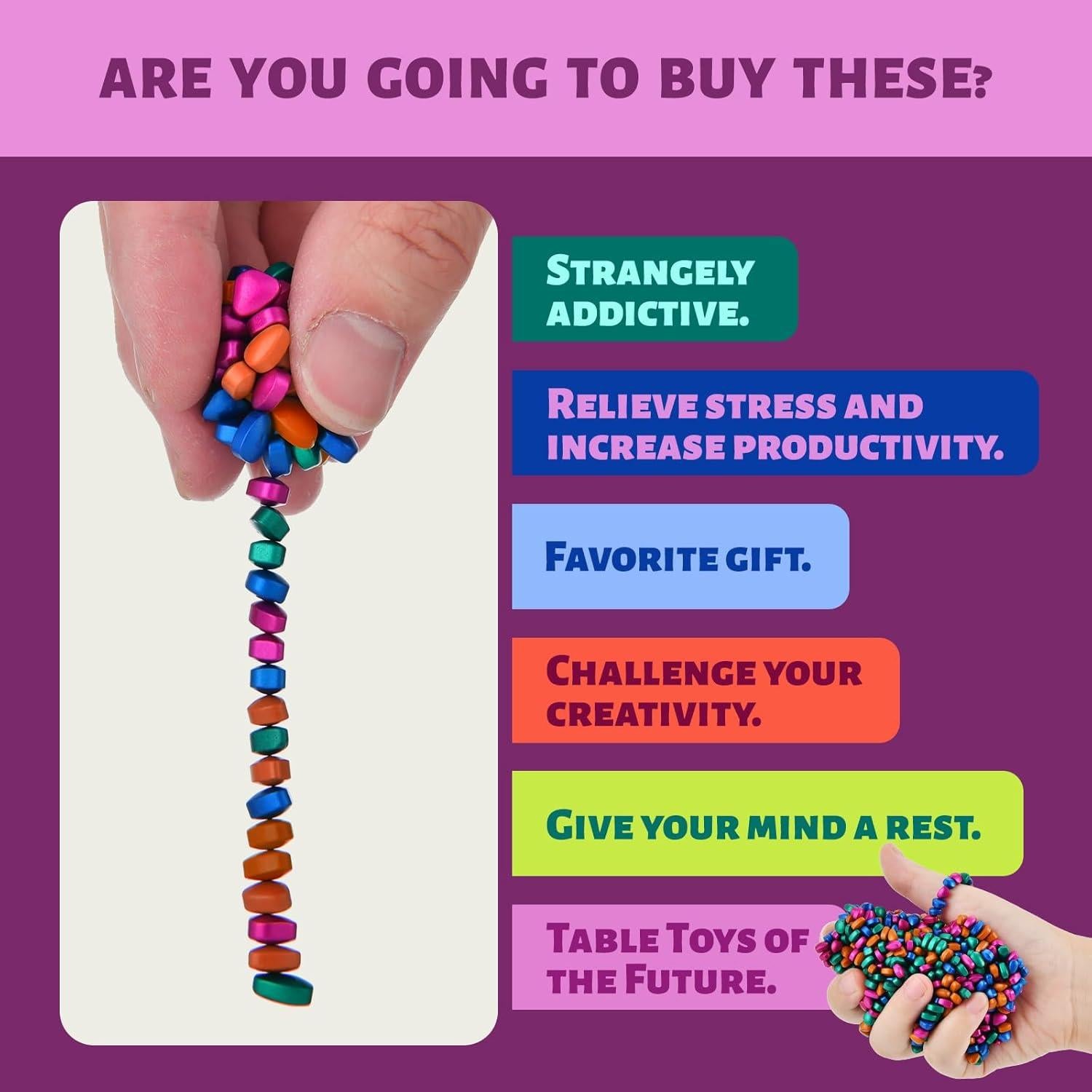 Masilla Magnética LCVUUK Multicolor 300 Rocas Antiestrés