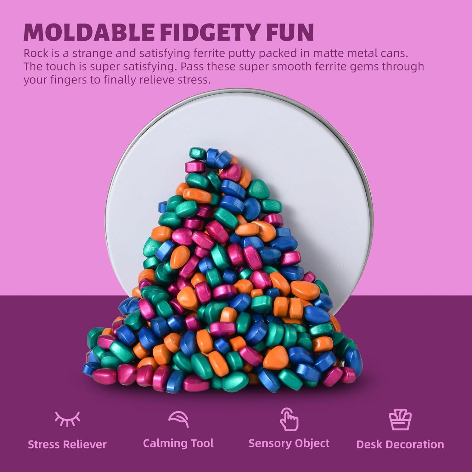 Masilla Magnética LCVUUK Multicolor 300 Rocas Antiestrés