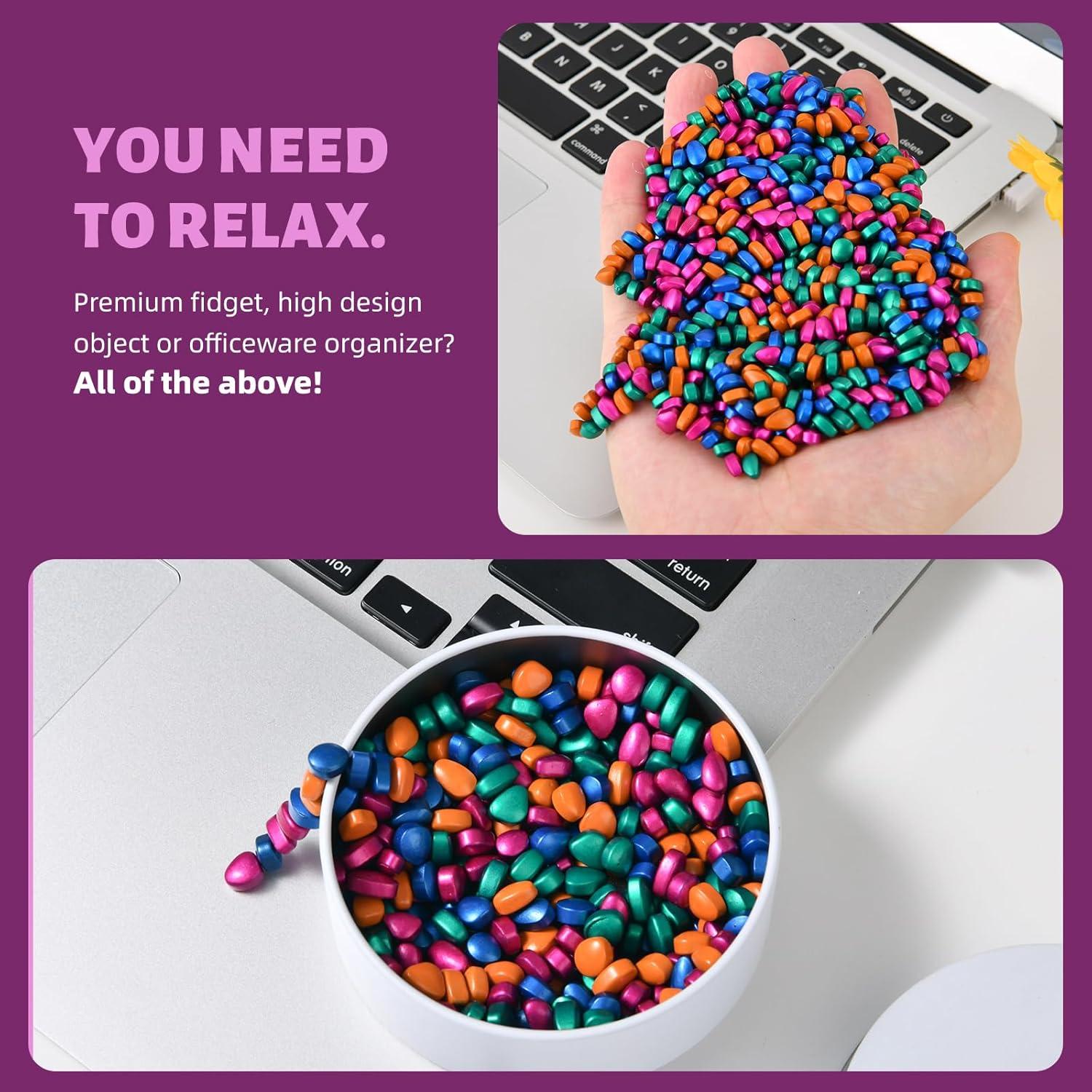 Masilla Magnética LCVUUK Multicolor 300 Rocas Antiestrés