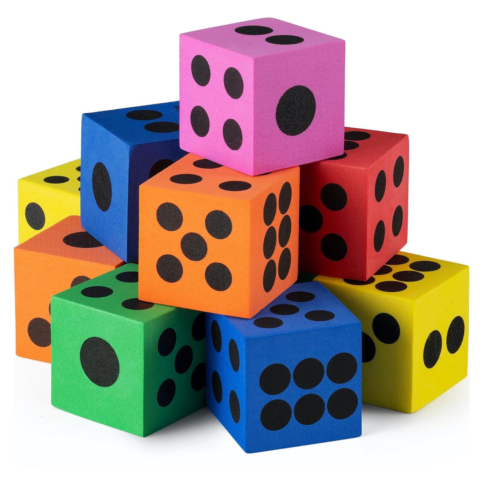 Juego de Dados de Espuma Bedwina - Paquete de 12, 3.81 cm