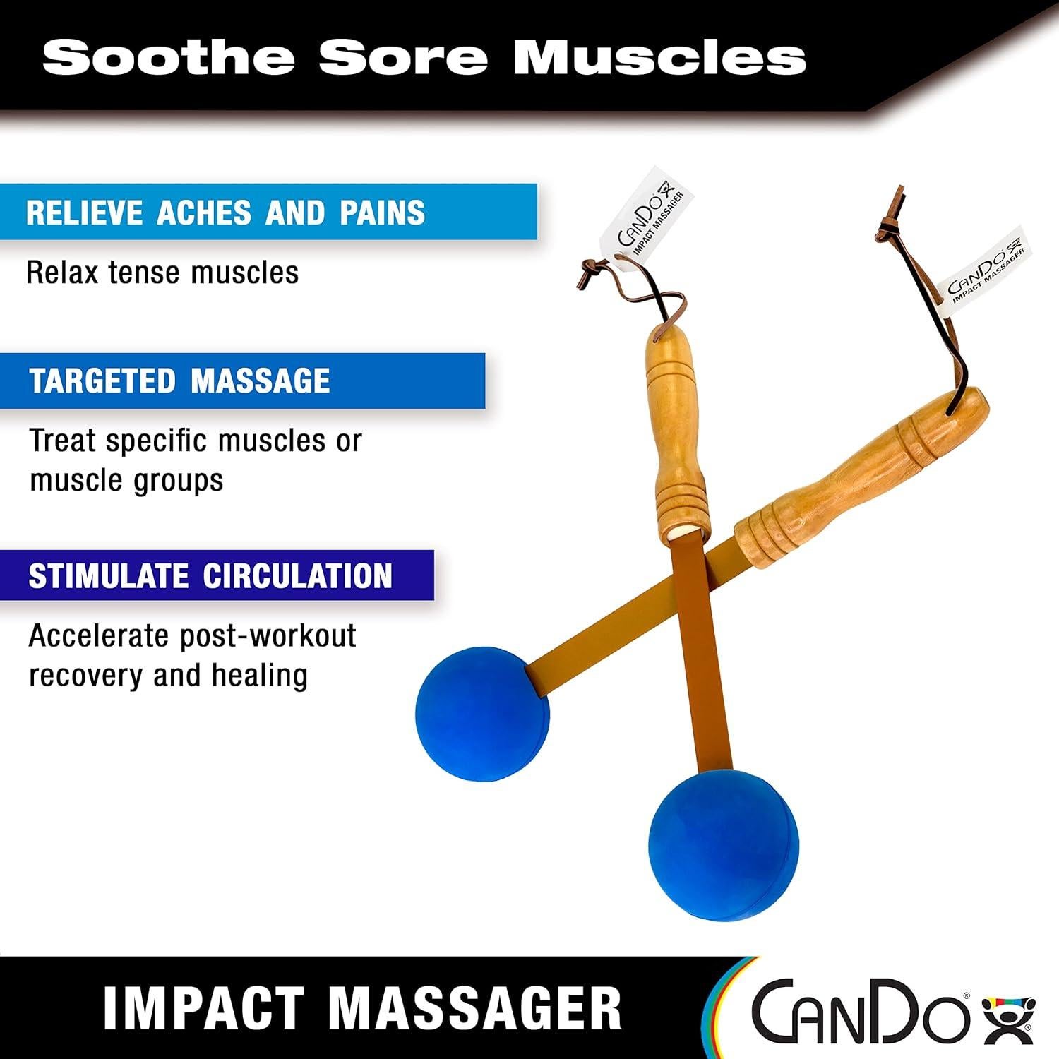 Masajeadores de Percusión CanDo 2 Piezas Azul para Musculatura