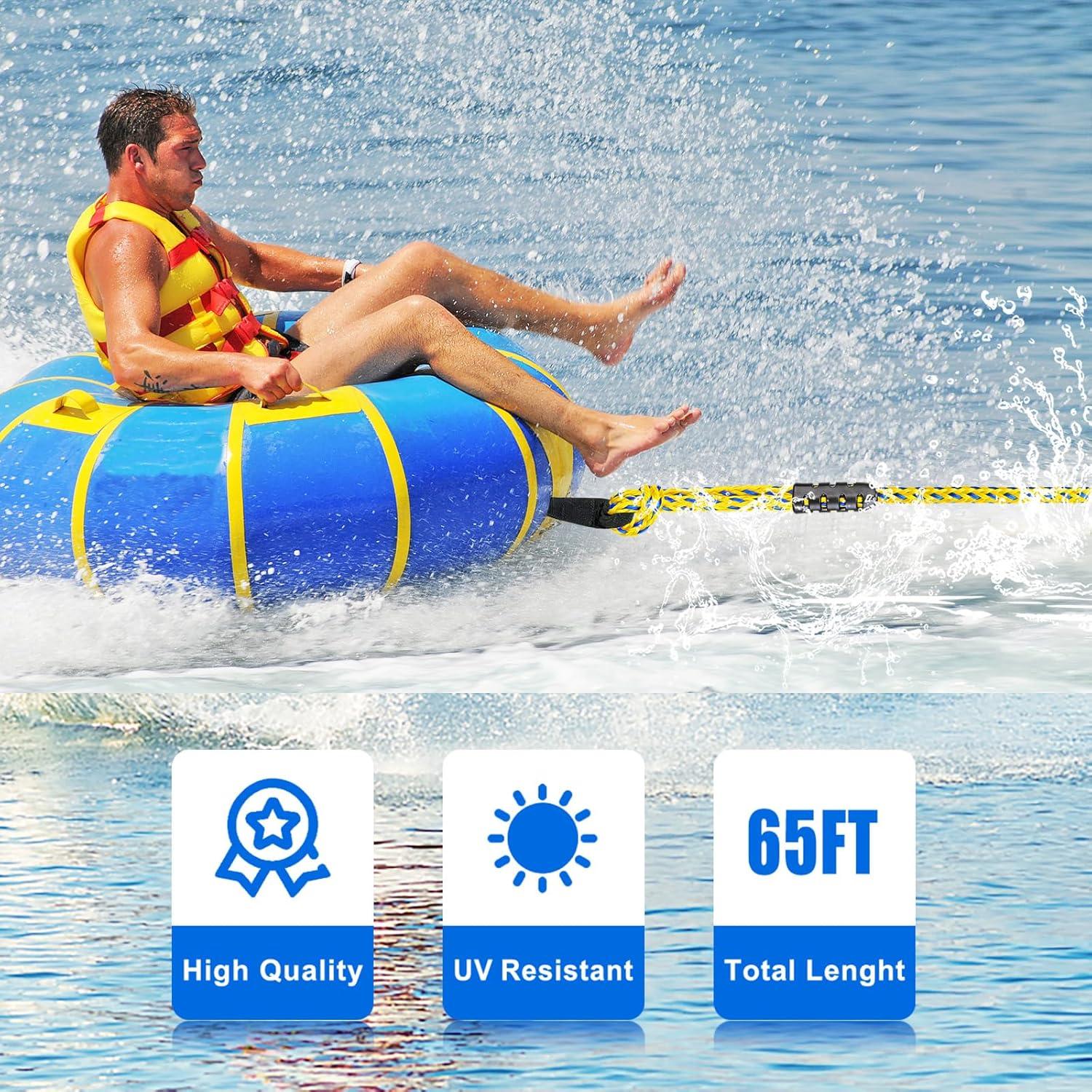 Cuerda de Remolque Pesada SELEWARE 19.81m para Barcos y Tubing