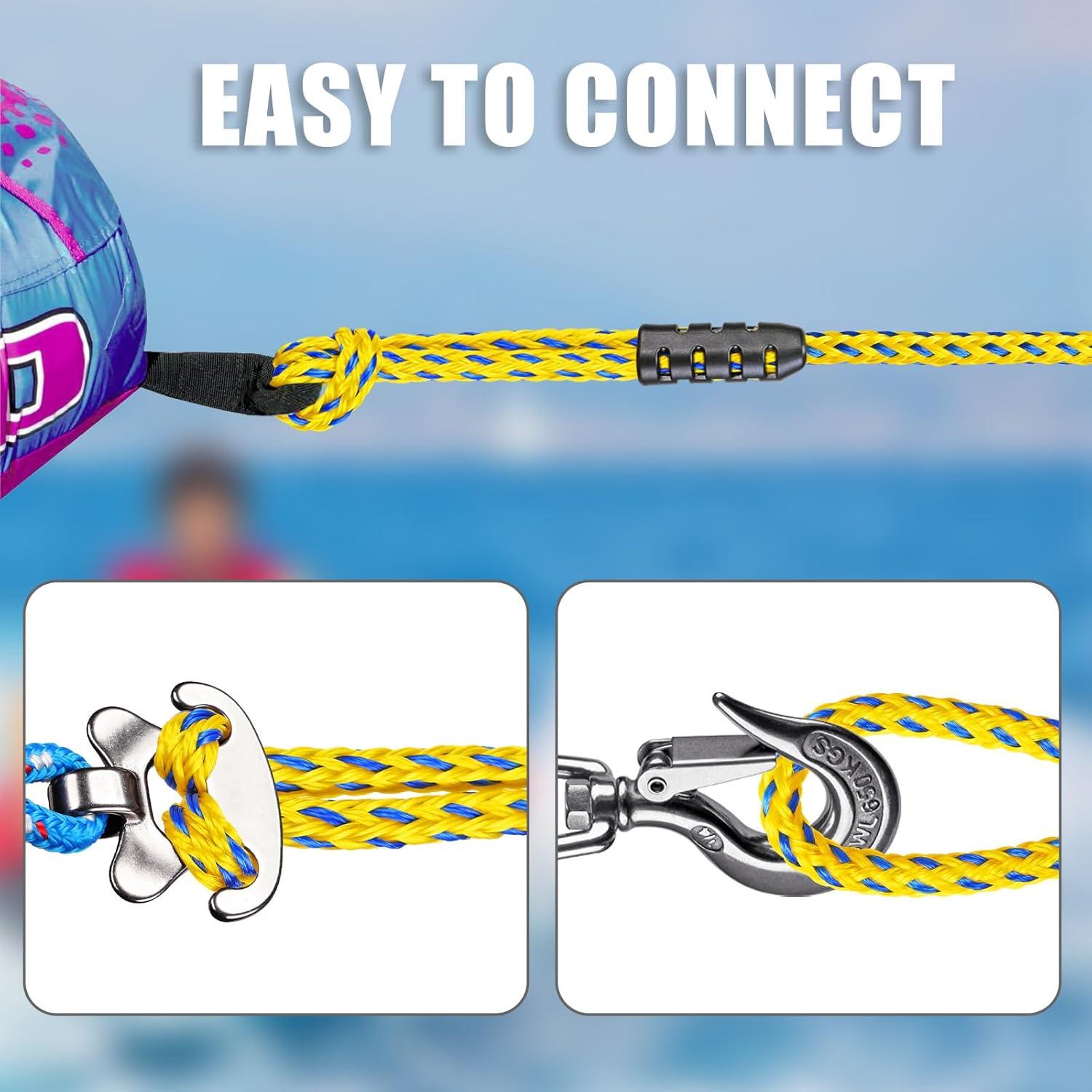 Cuerda de Remolque Pesada SELEWARE 19.81m para Barcos y Tubing