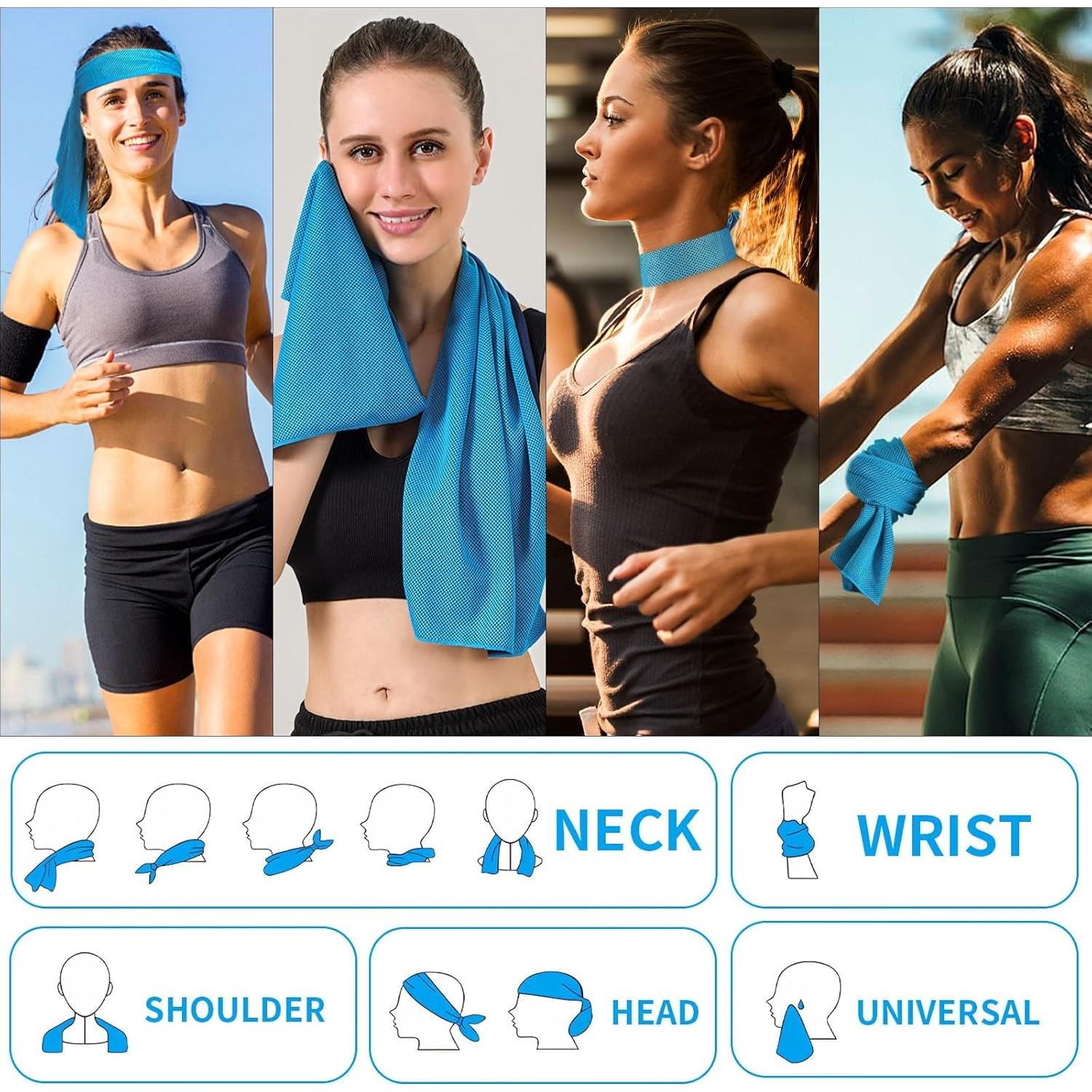 30 Toallas Enfriadoras LUYI Microfibra 101.6x30.5cm para Deportes