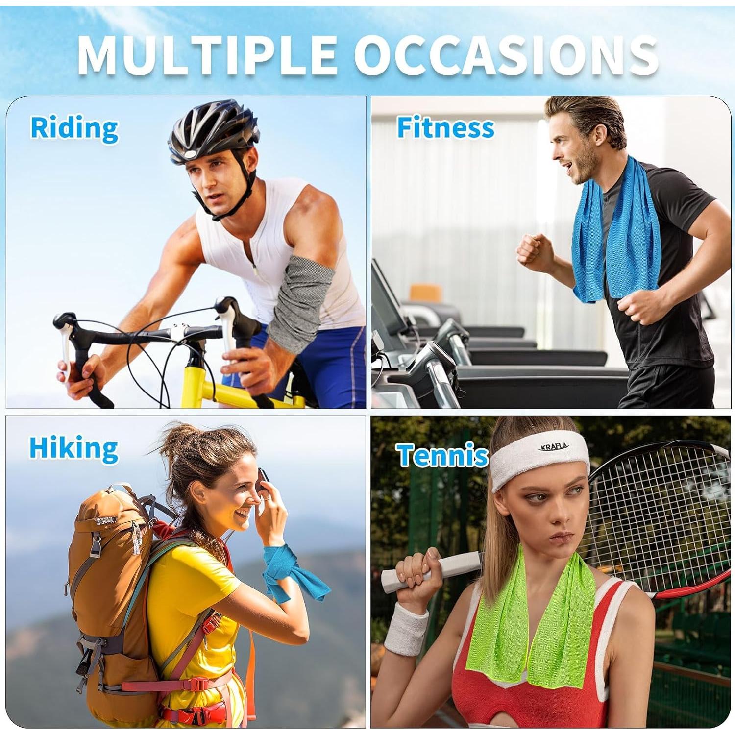 30 Toallas Enfriadoras LUYI Microfibra 101.6x30.5cm para Deportes