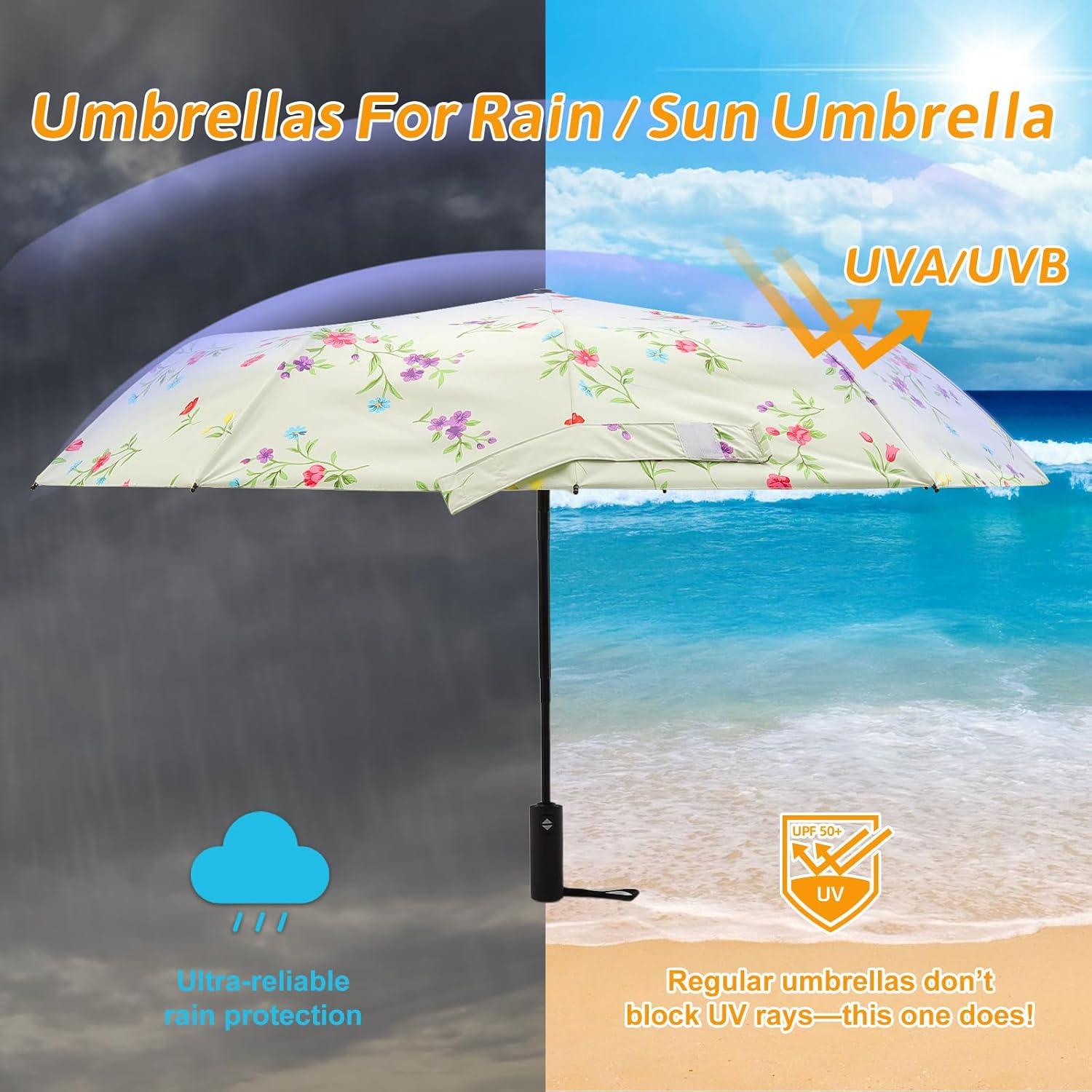 Paraguas UV Plegable LIDOMPO UPF 50+ Compacto Automático