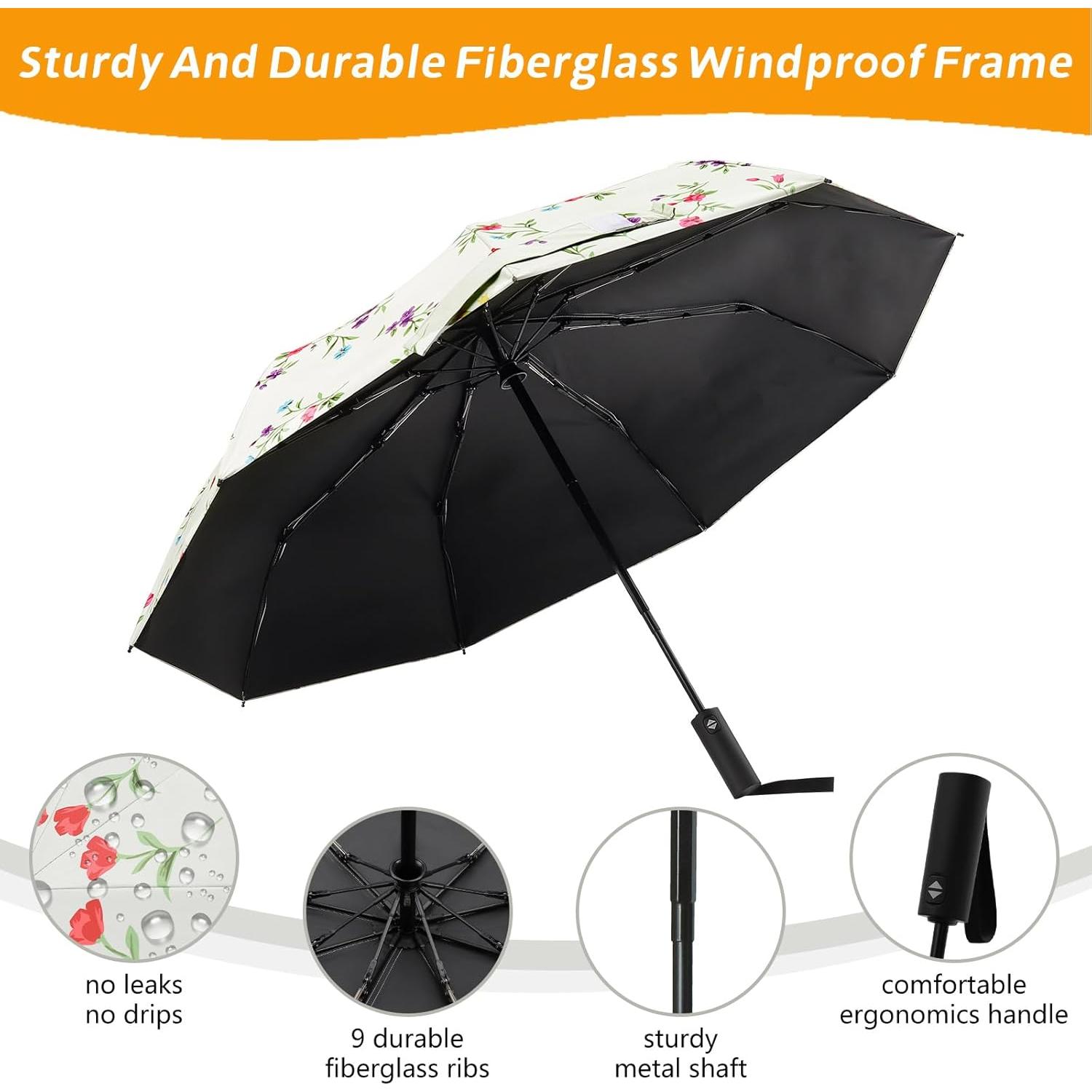 Paraguas UV Plegable LIDOMPO UPF 50+ Compacto Automático