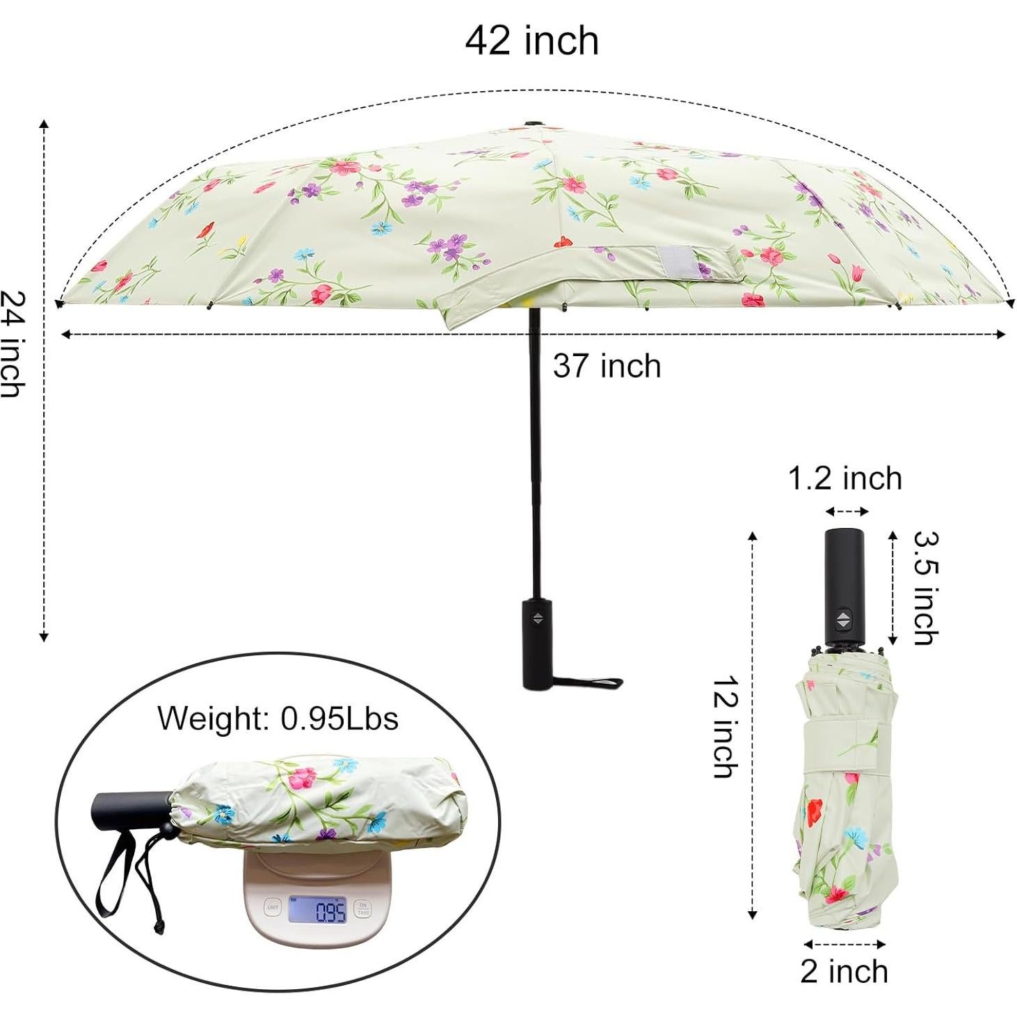 Paraguas UV Plegable LIDOMPO UPF 50+ Compacto Automático