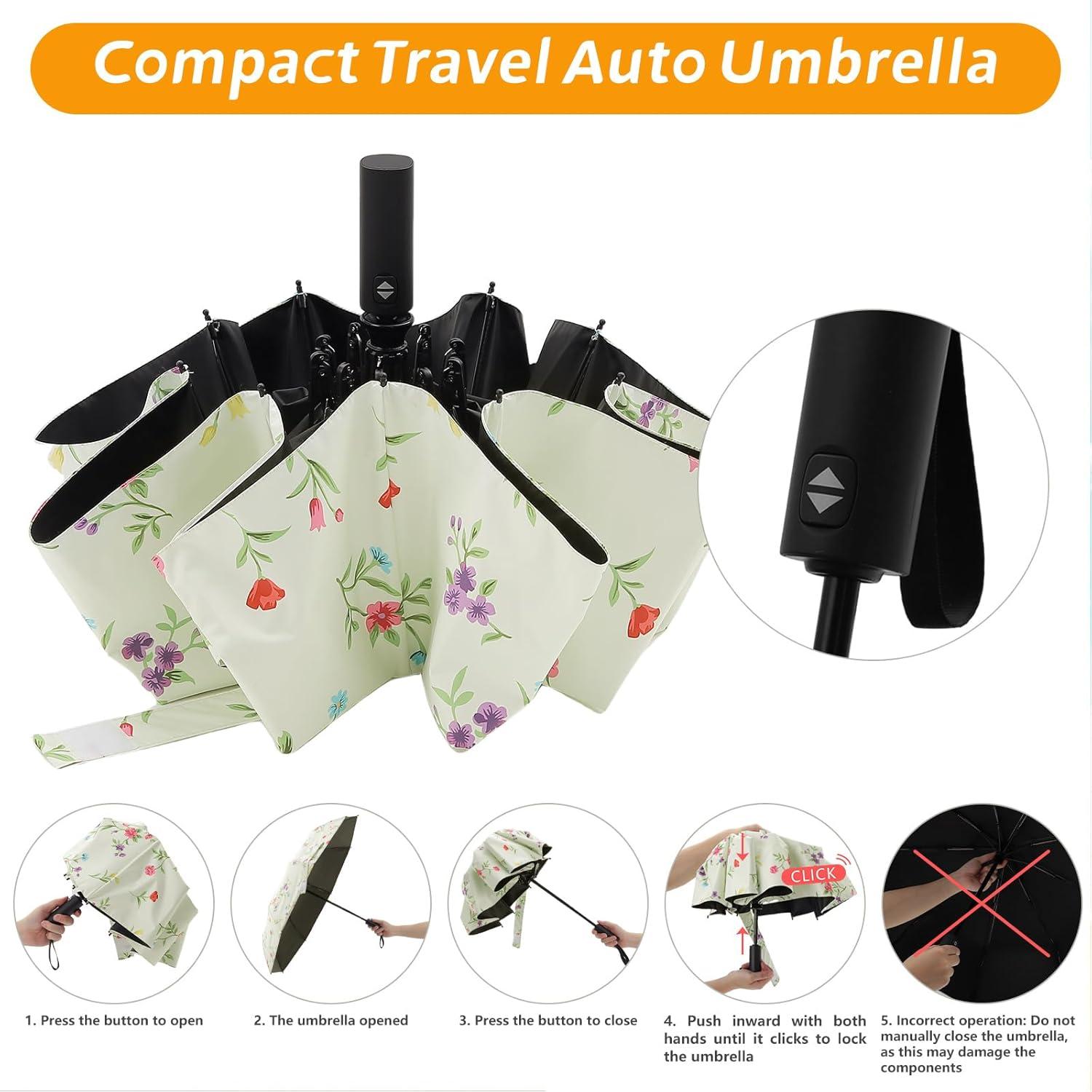 Paraguas UV Plegable LIDOMPO UPF 50+ Compacto Automático