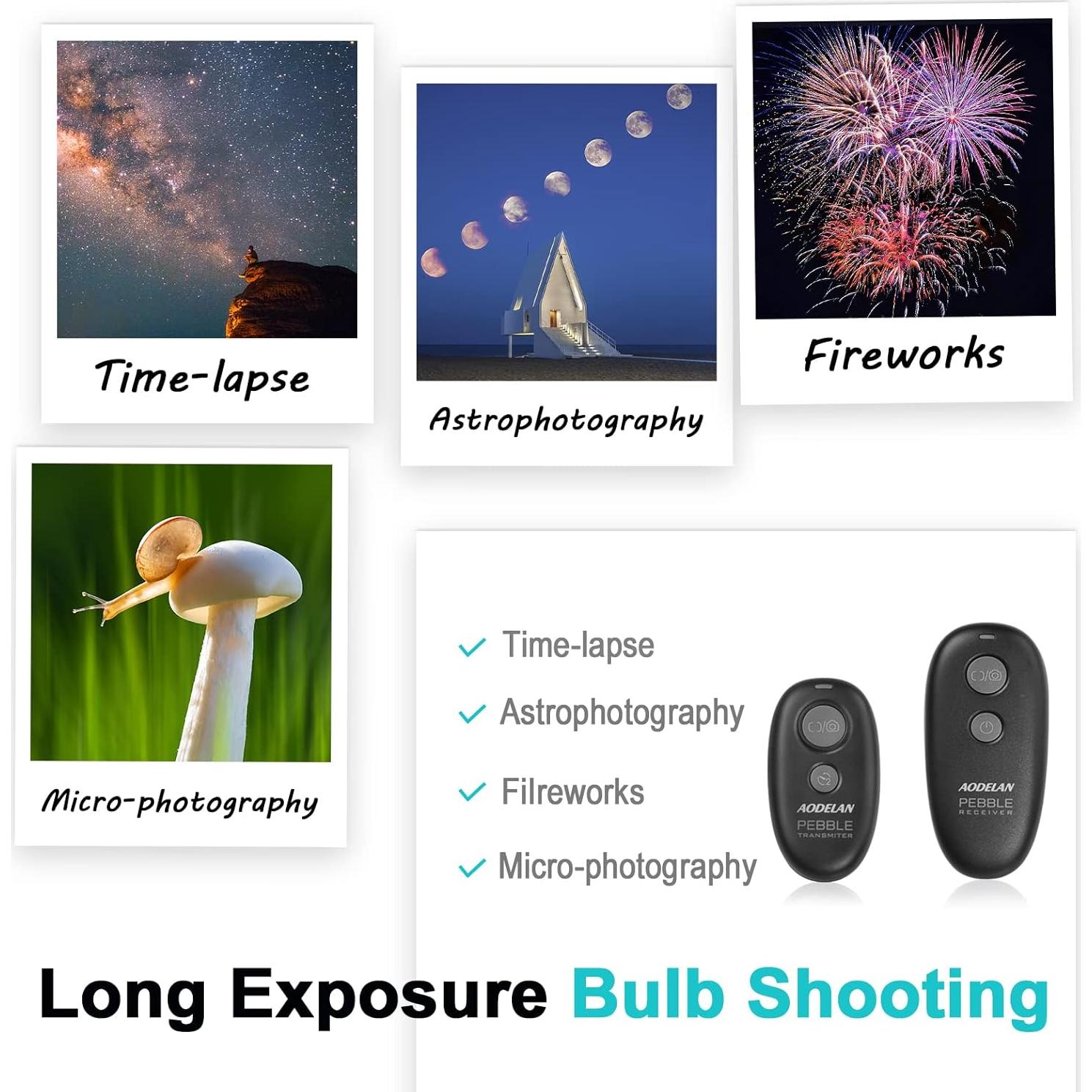 Disparador Remoto Inalámbrico AODELAN para Canon y Fujifilm