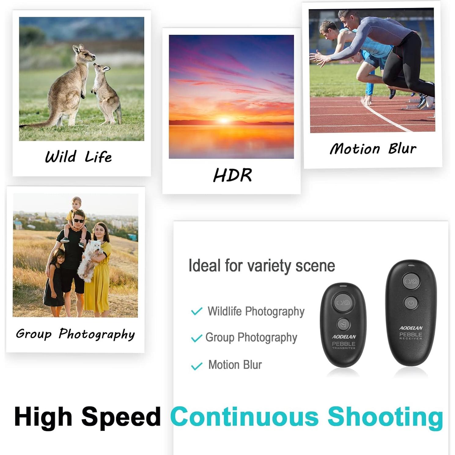 Disparador Remoto Inalámbrico AODELAN para Canon y Fujifilm