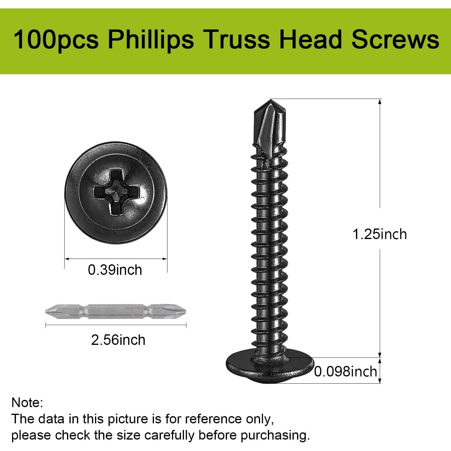 Tornillos Autoperforantes JERLITU #8 x 3.18 cm - 100 Pcs