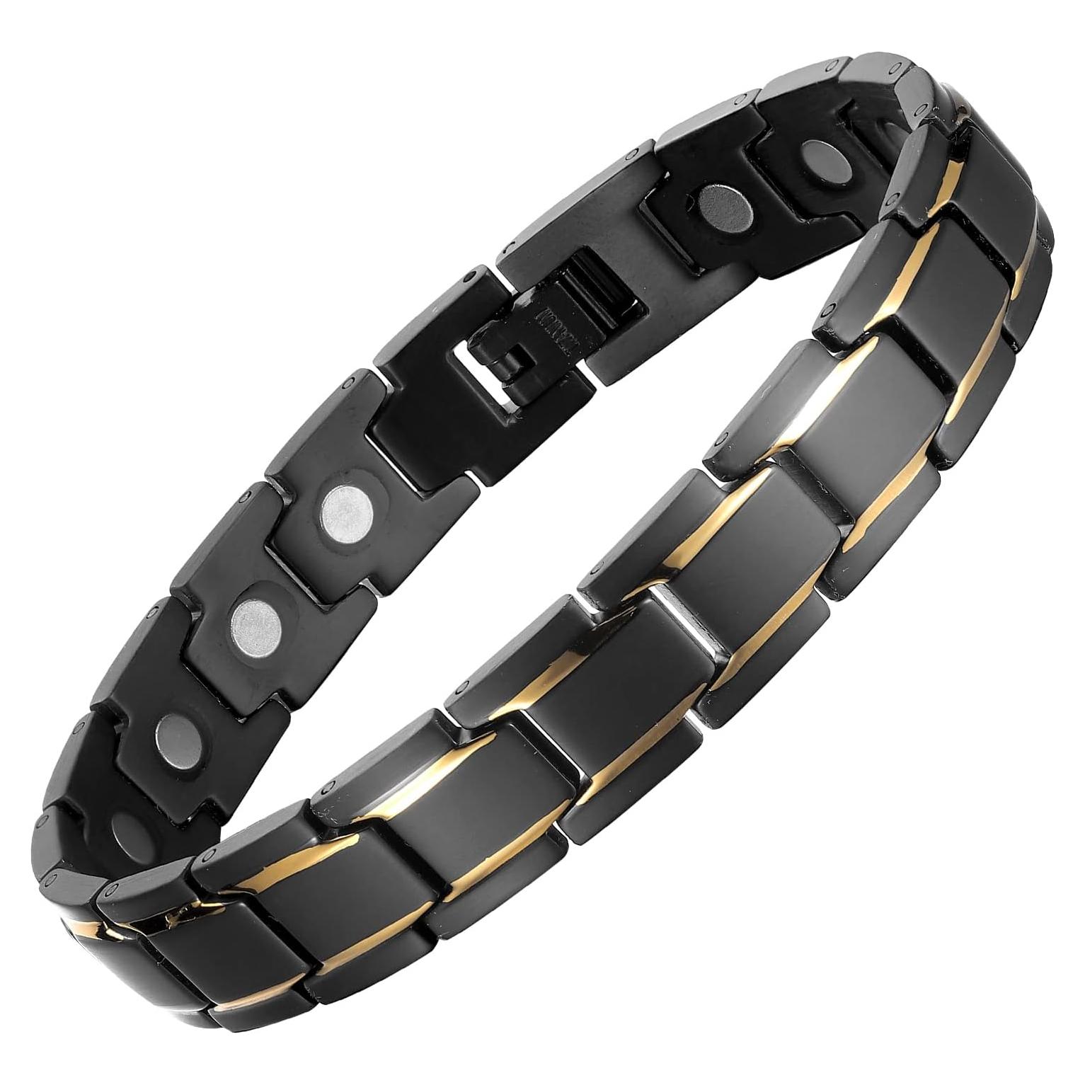 Pulsera Magnética de Acero de Titanio MagEnergy para Hombres
