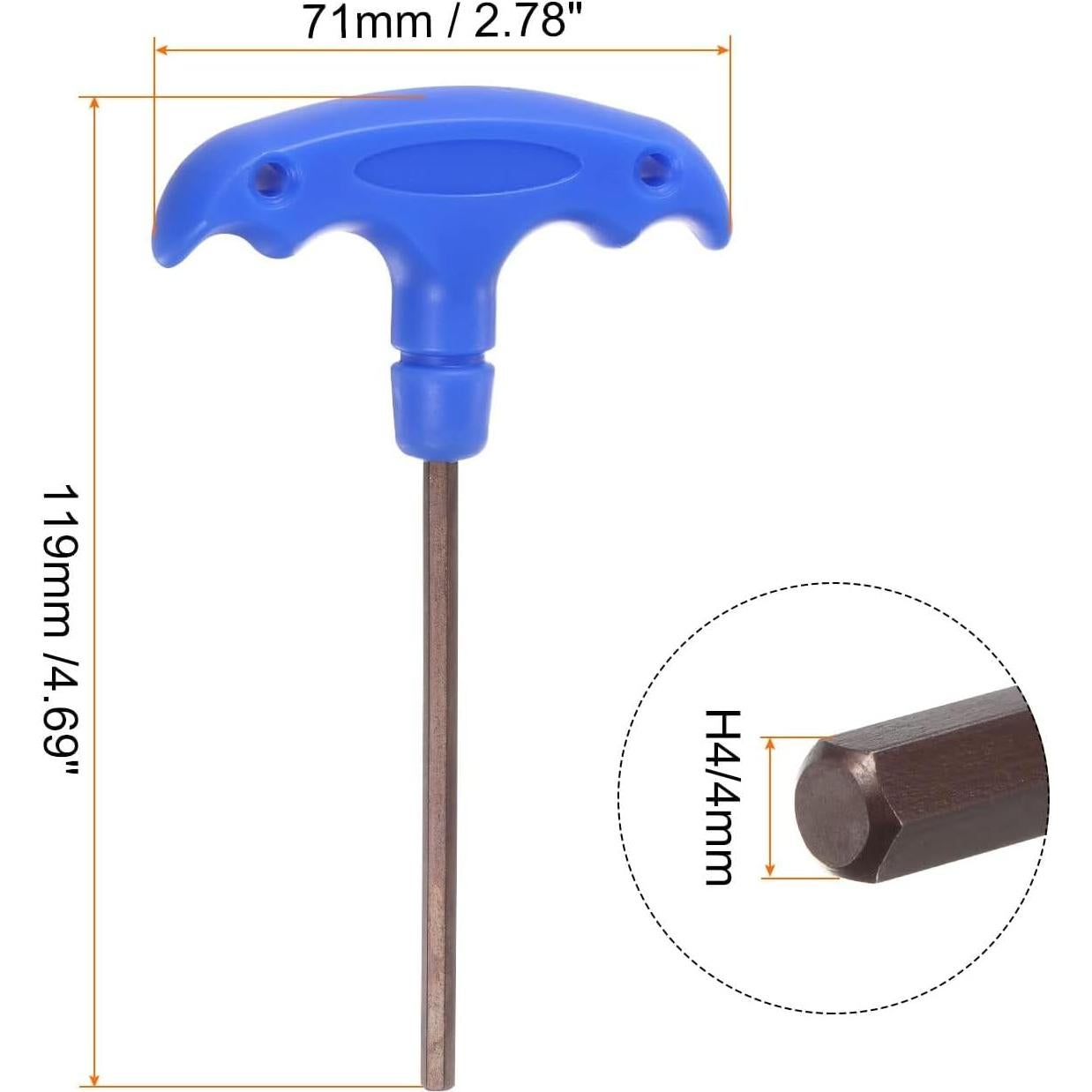 Llave Hexagonal T TOP-VIGOR 4mm Acero S2 2Pcs