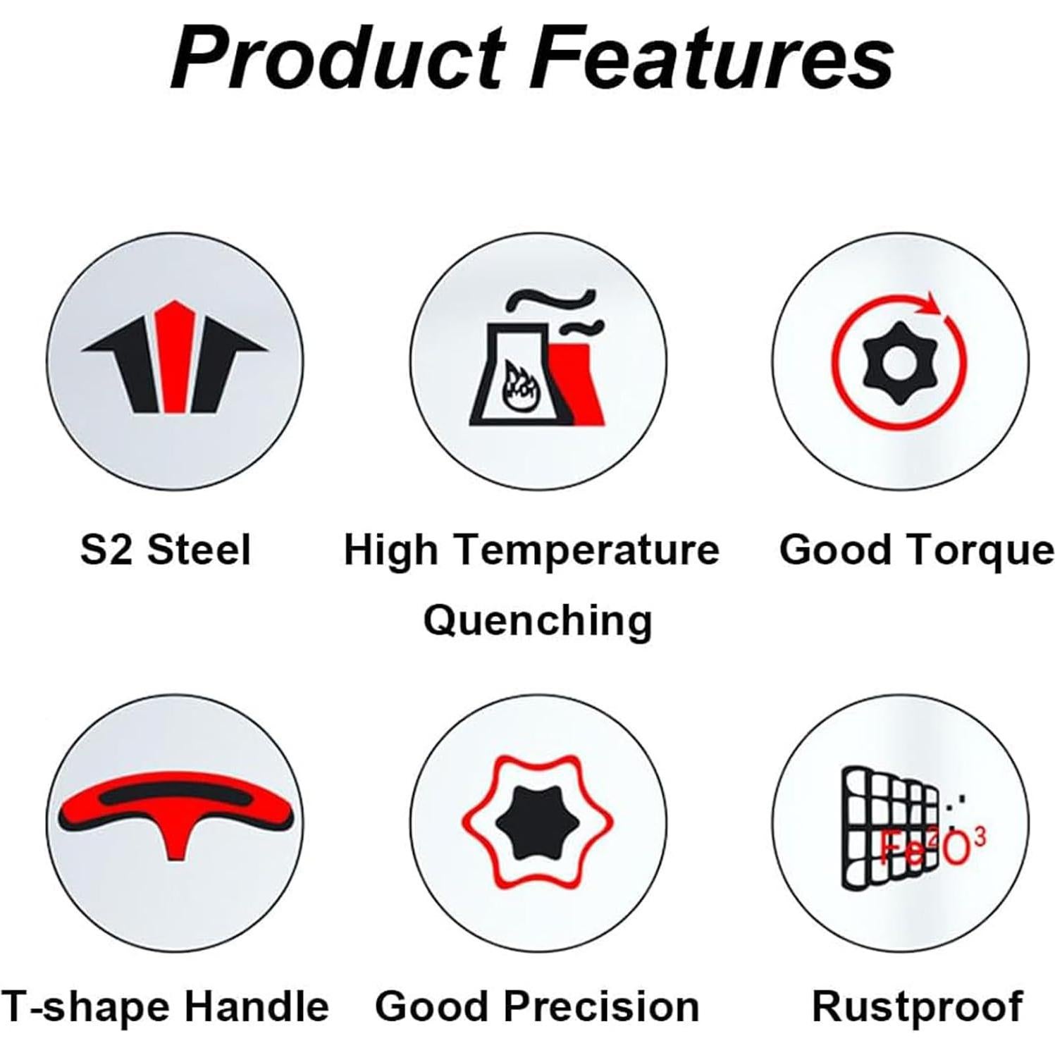 Llave Hexagonal T TOP-VIGOR 4mm Acero S2 2Pcs